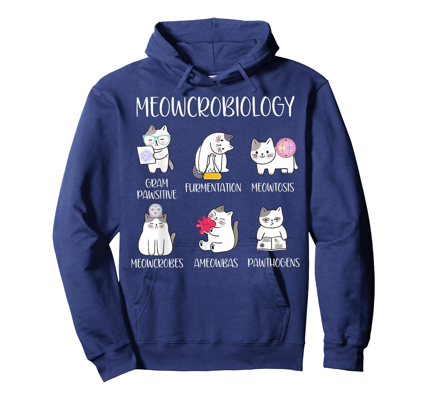 Meowcrobiology Science Cats Scientist Microbiology Teacher T-Shirt