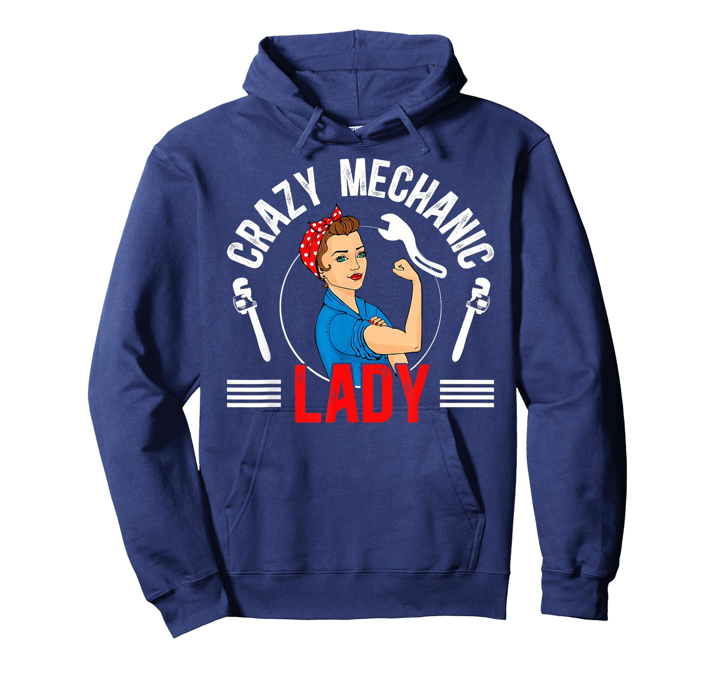 Crazy Mechanic Lady Female Mechanic Women Mechanics Girl T-Shirt