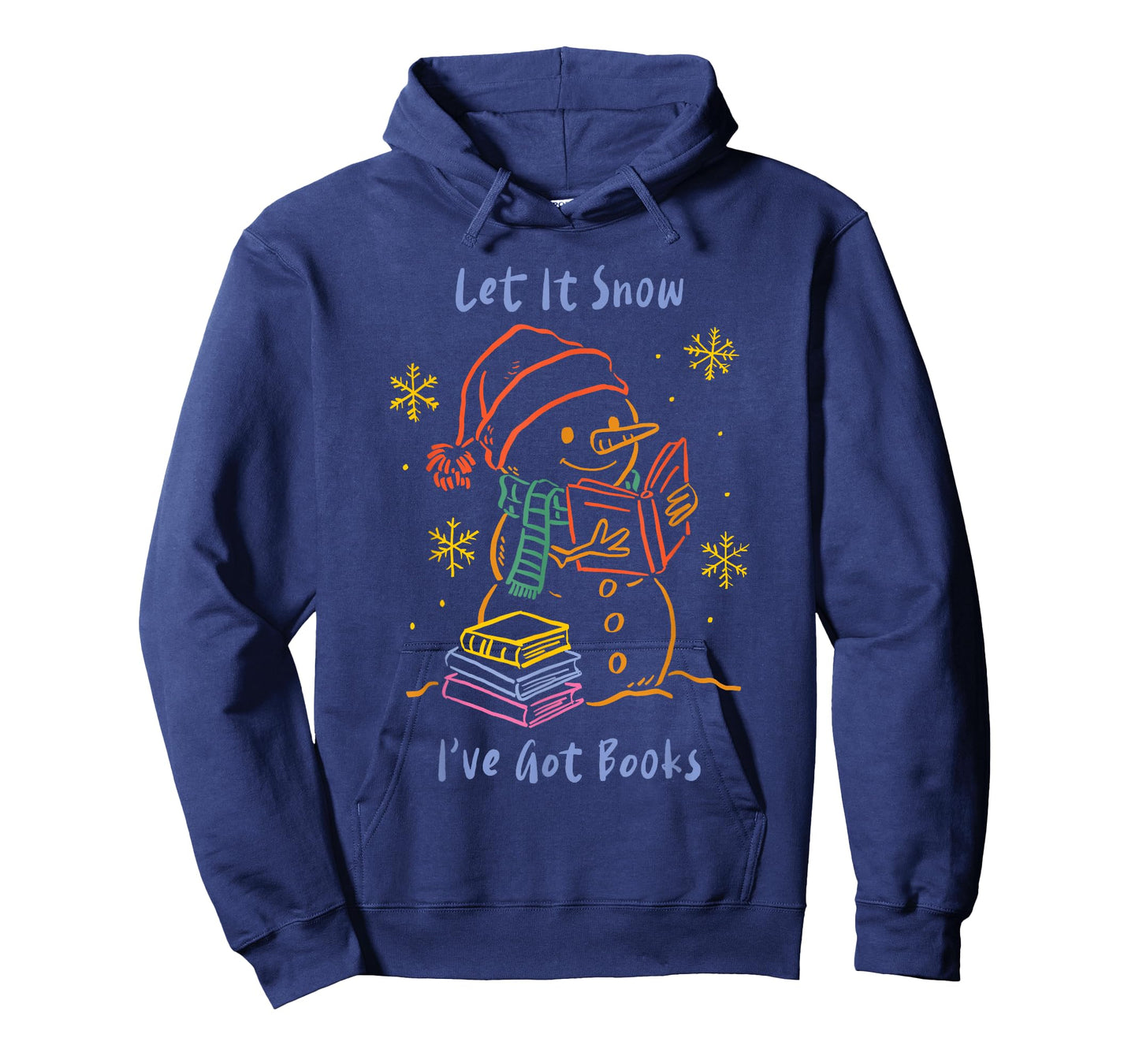 Let It Snow I’ve Got Books, Cozy Snowman Reading Winter Cute T-Shirt