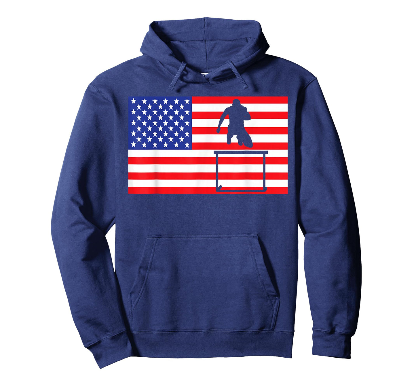 Hurdles USA American Flag Track & Field Running 4th Of July T-Shirt