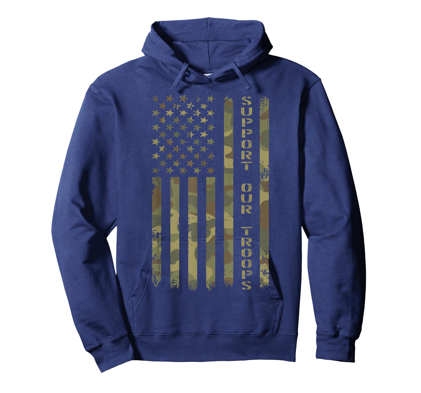 Vintage Support Our Troops USA Flag Veteran's & Memorial Day T-Shirt