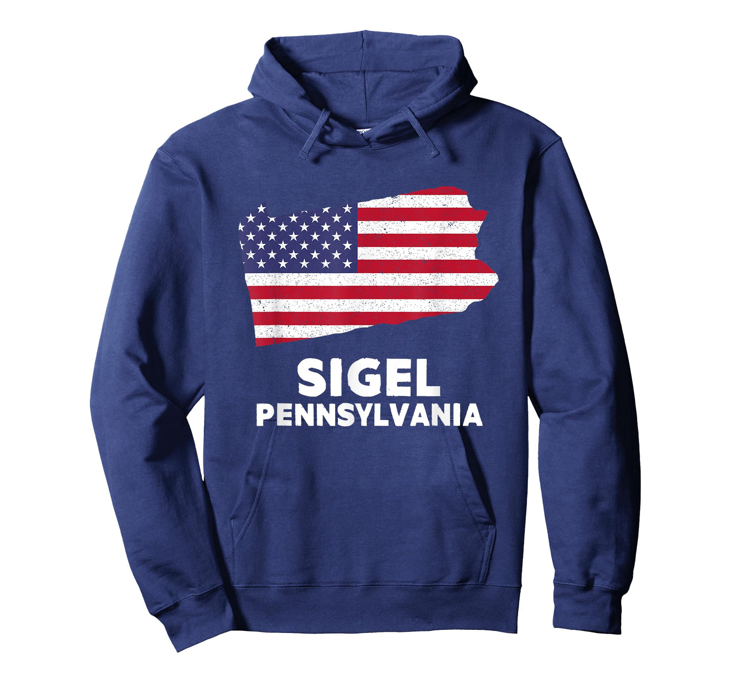 Distressed Patriotic USA Flag Sigel, Pennsylvania T-Shirt