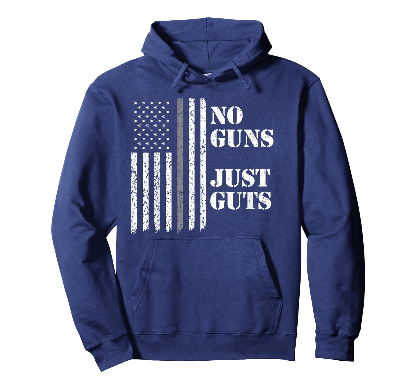 Corrections Officer Shirt, No Guns Just Guts, Gray Line T-Shirt