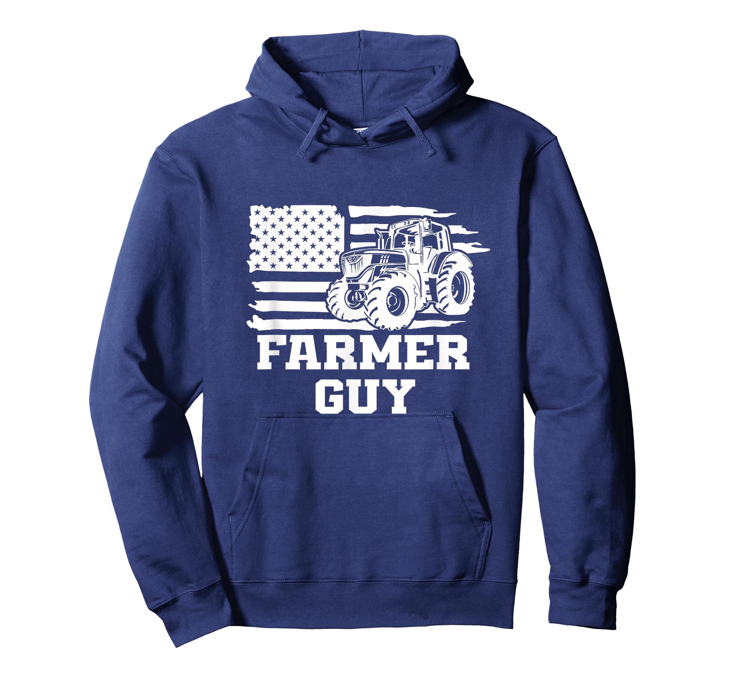 Farmer Guy US American Flag Patriotic Tractor Farming T-Shirt