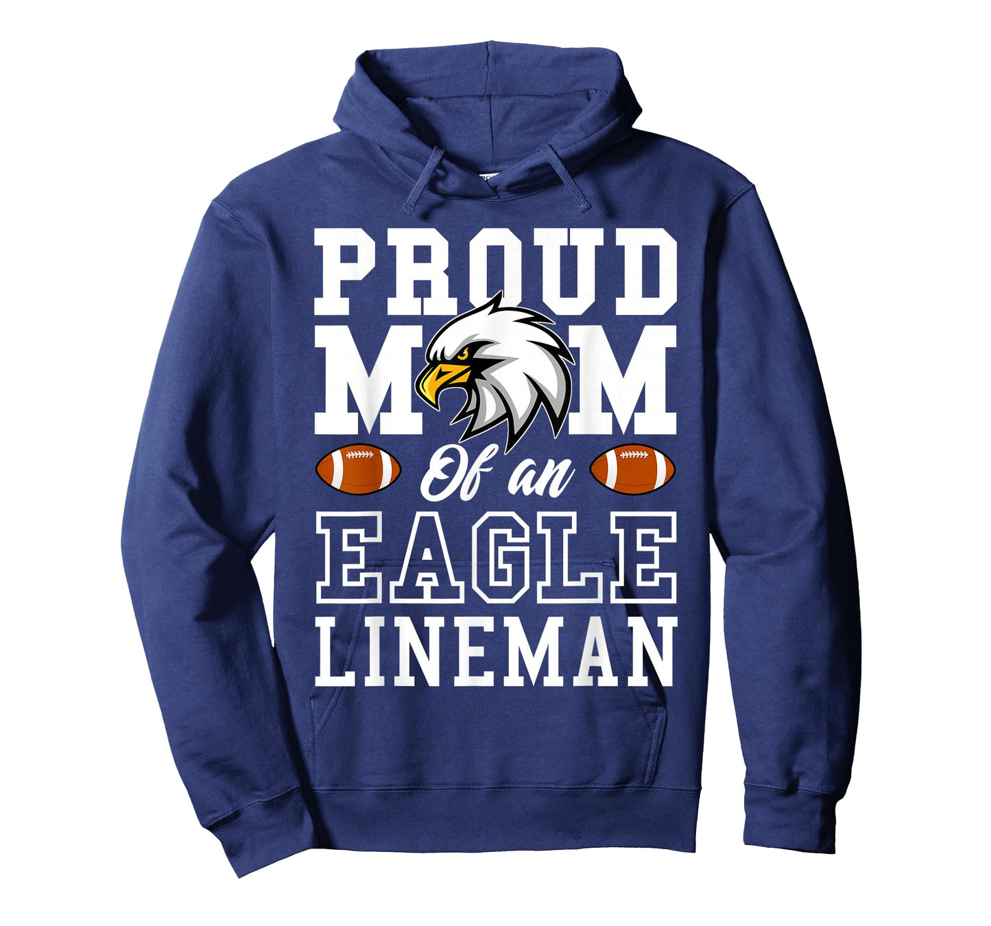 Proud mom of an eagle lineman eagle mascot football mom T-Shirt