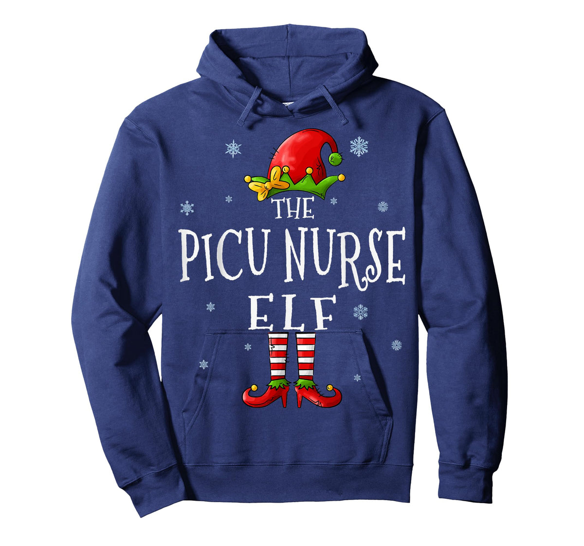 The Picu Nurse Elf Squad Funny Groupe Matching Christmas T-Shirt