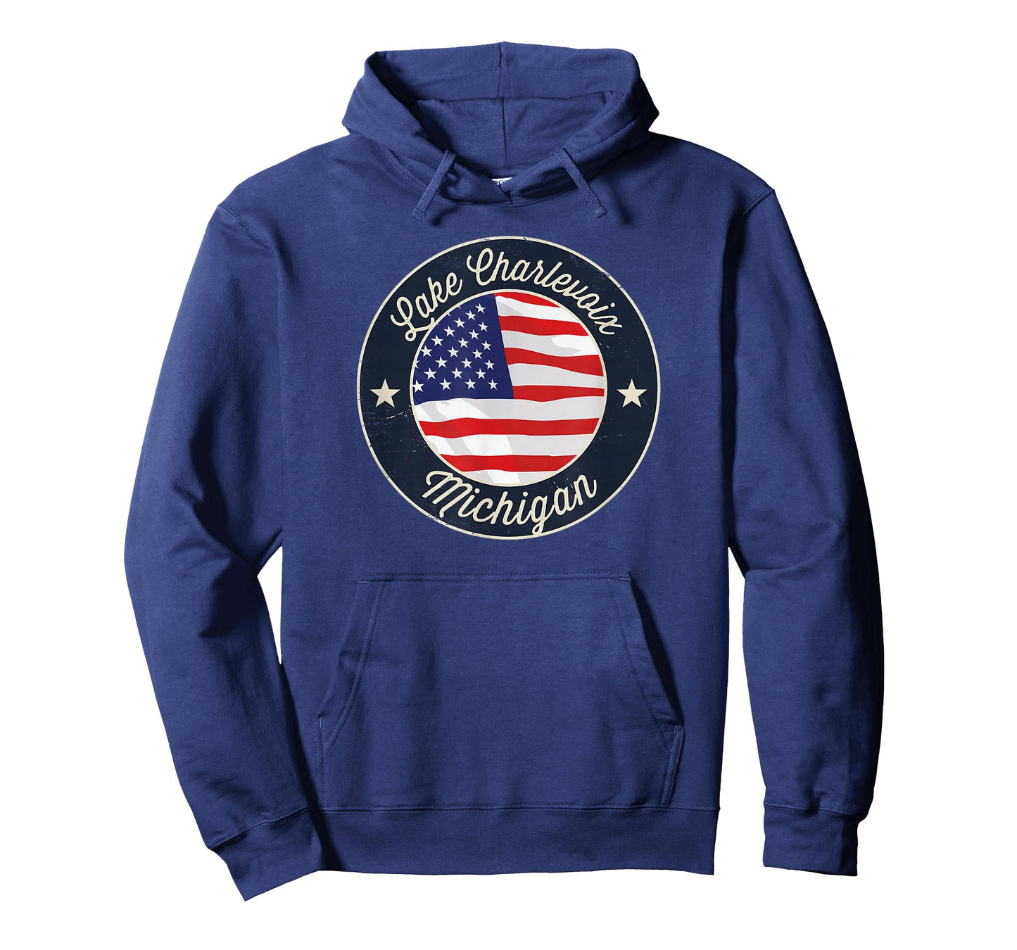 Lake Charlevoix - Patriotic Michigan Souvenir T-Shirt