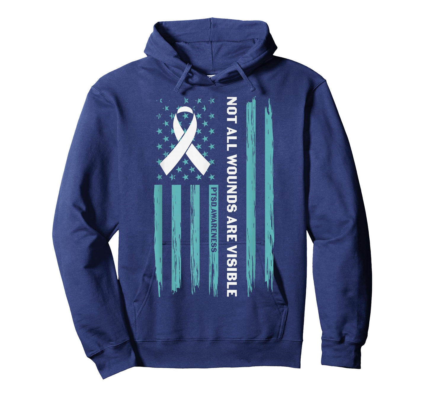 Not All Wounds are Visible PTSD Awareness US Flag T-Shirt