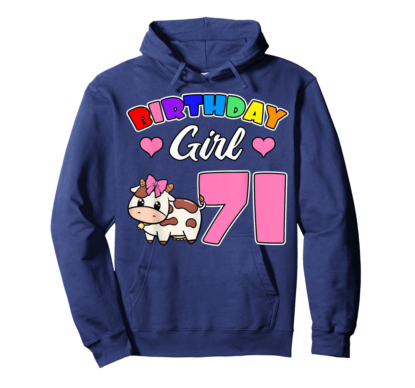 Cow 71st Birthday Girl Party Moo Farm Animal Barnyard Theme T-Shirt