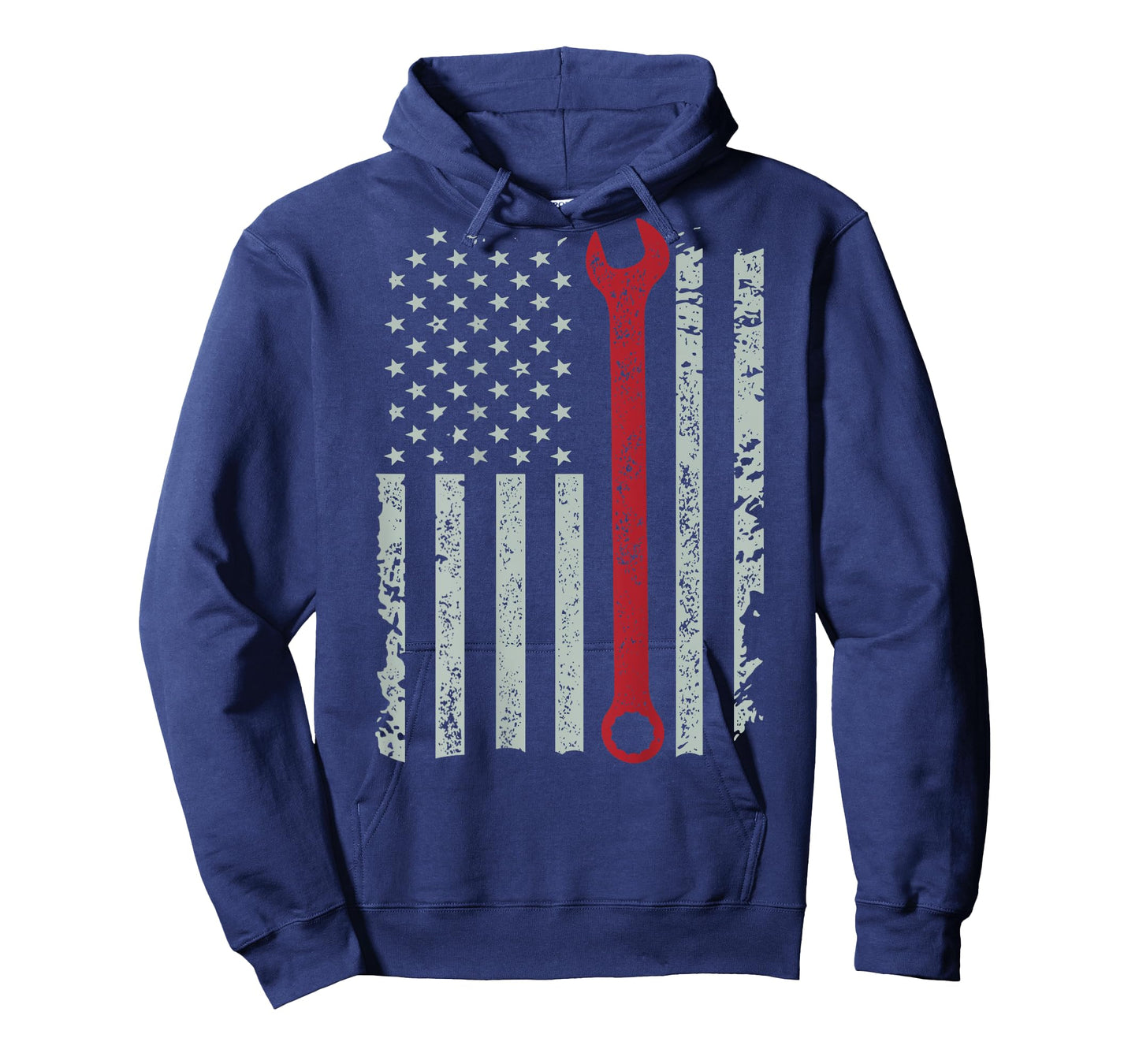 American flag mechanic wrench shirt patriotic design T-Shirt