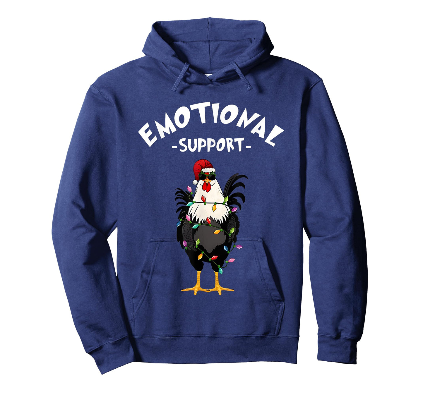 Chicken Emotional Support Cock Funny Christmas T-Shirt