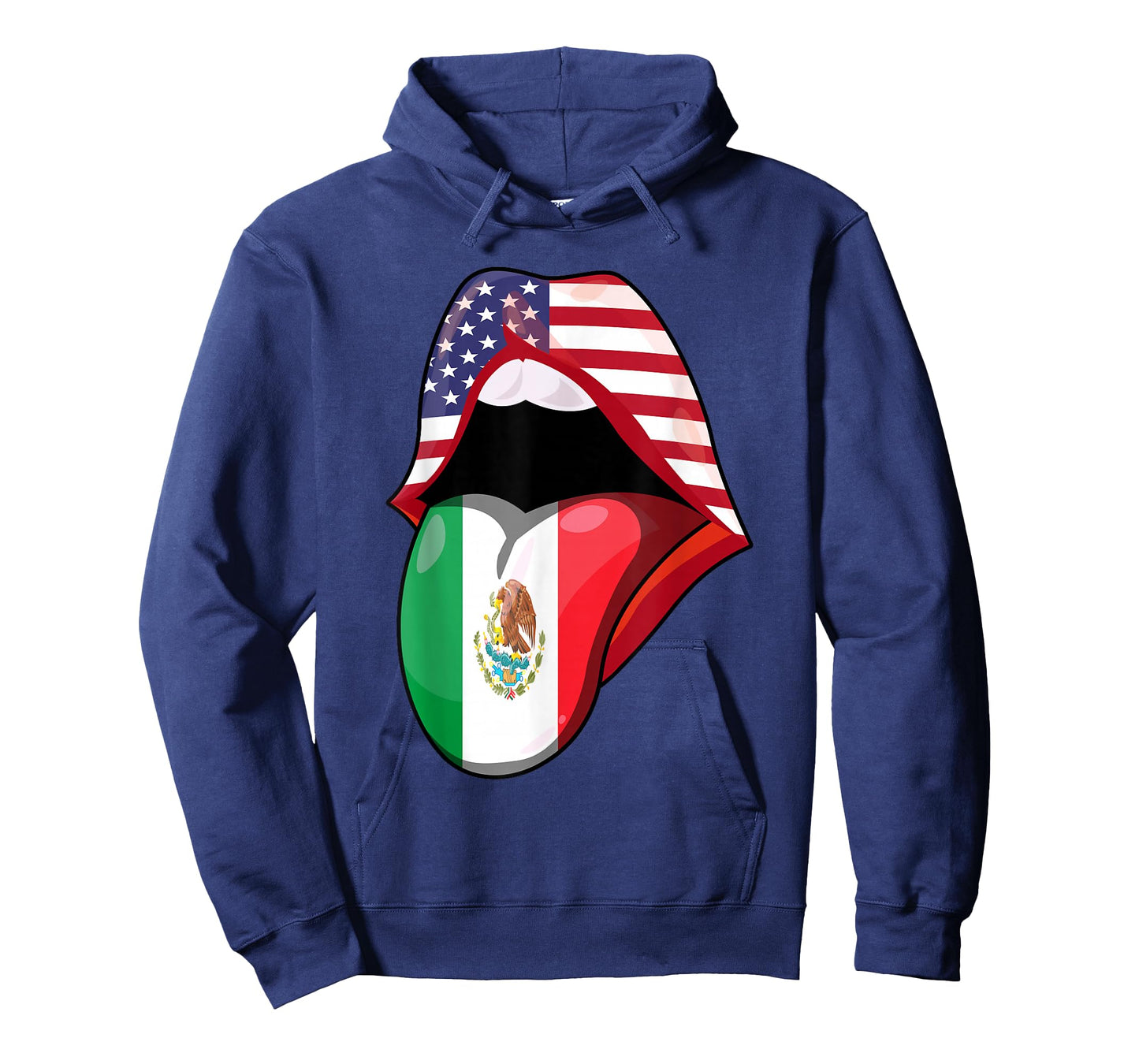 Mexican Women Roots American Grown Lips Flag USA Mexico T-Shirt