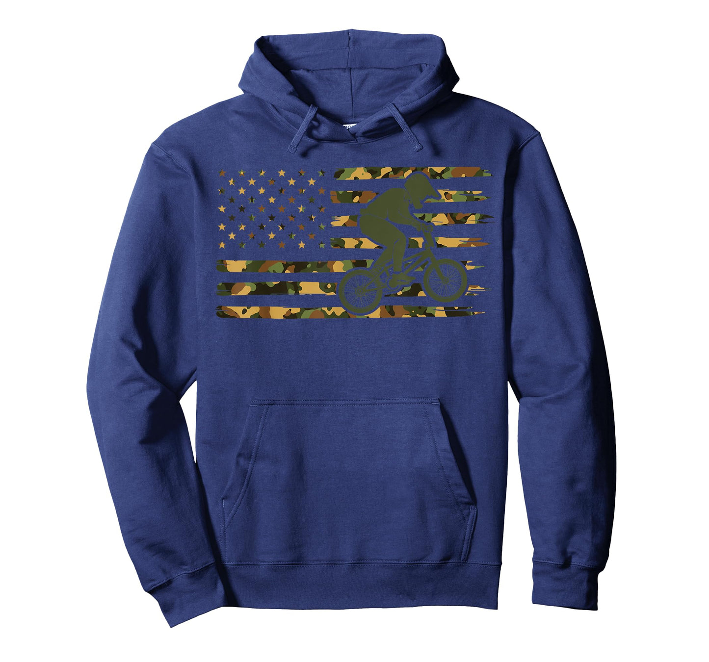 Camo BMX American Flag - American Flag BMX T-Shirt