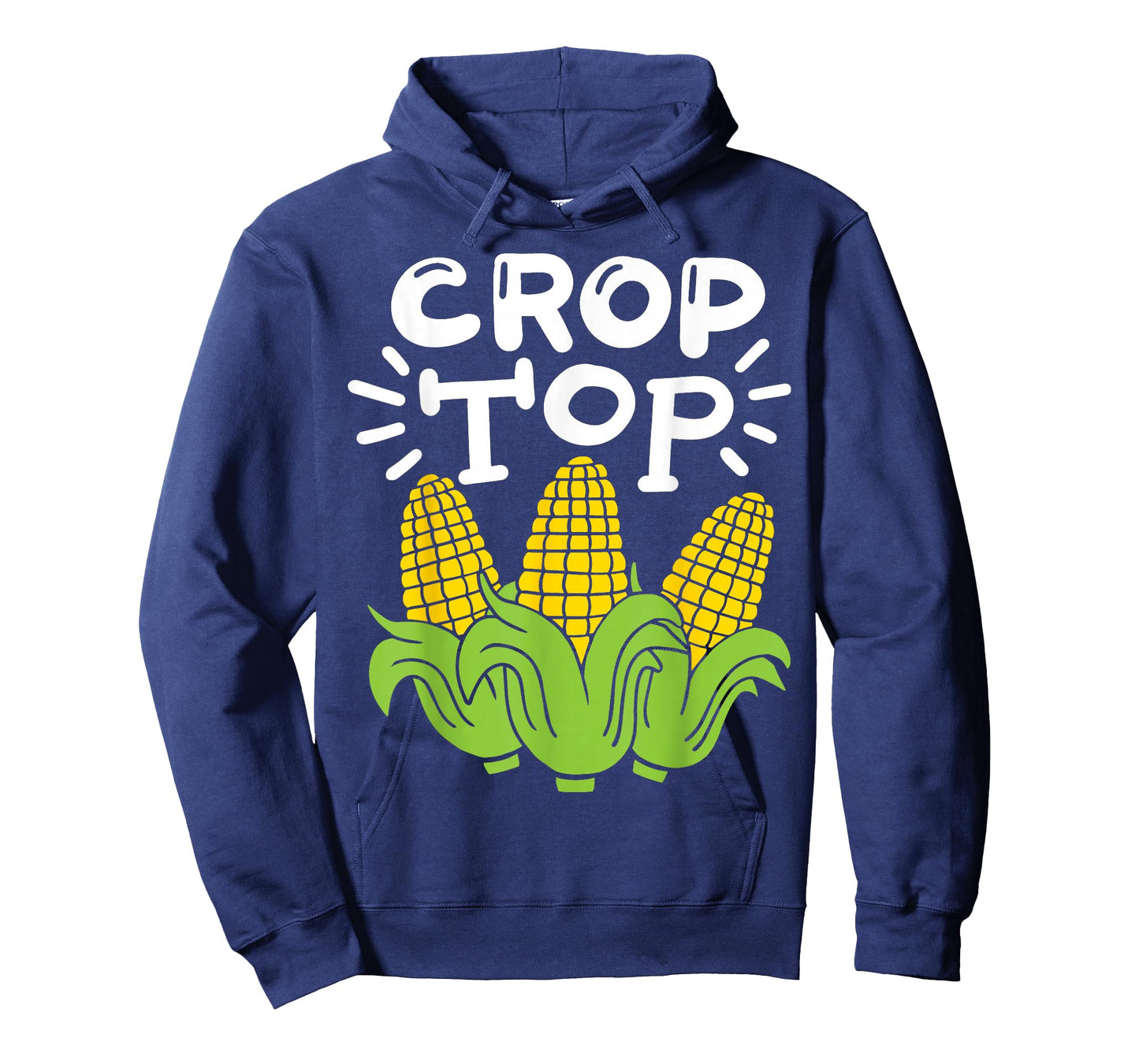 Corn Farm Farmer Co. Women's Black Cartoon Crop Top T-Shirt
