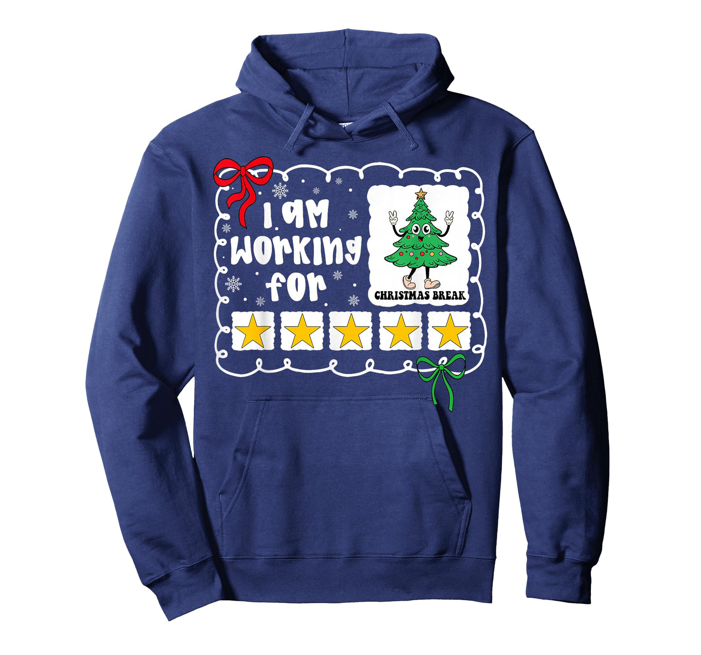 I'm Working For Christmas Break 5 Stars Christmas Teacher T-Shirt