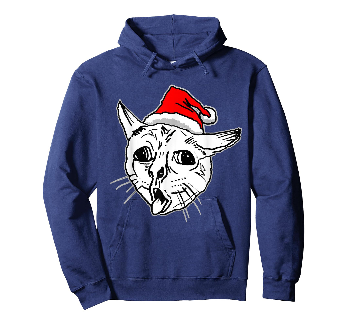 Christmas Ugly Coughing Cat Meme T-Shirt for Men Women