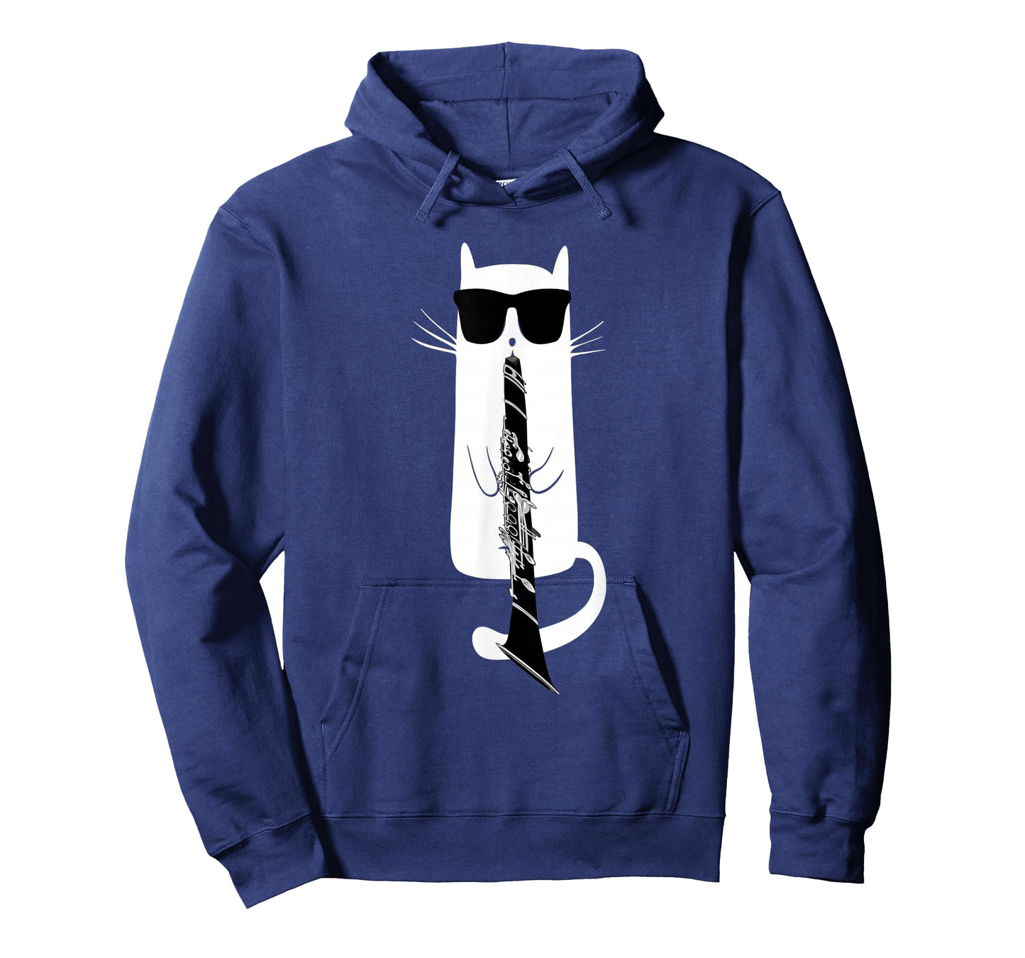 Funny Cat Wearing Sunglasses Playing Clarinet T-Shirt T-Shirt