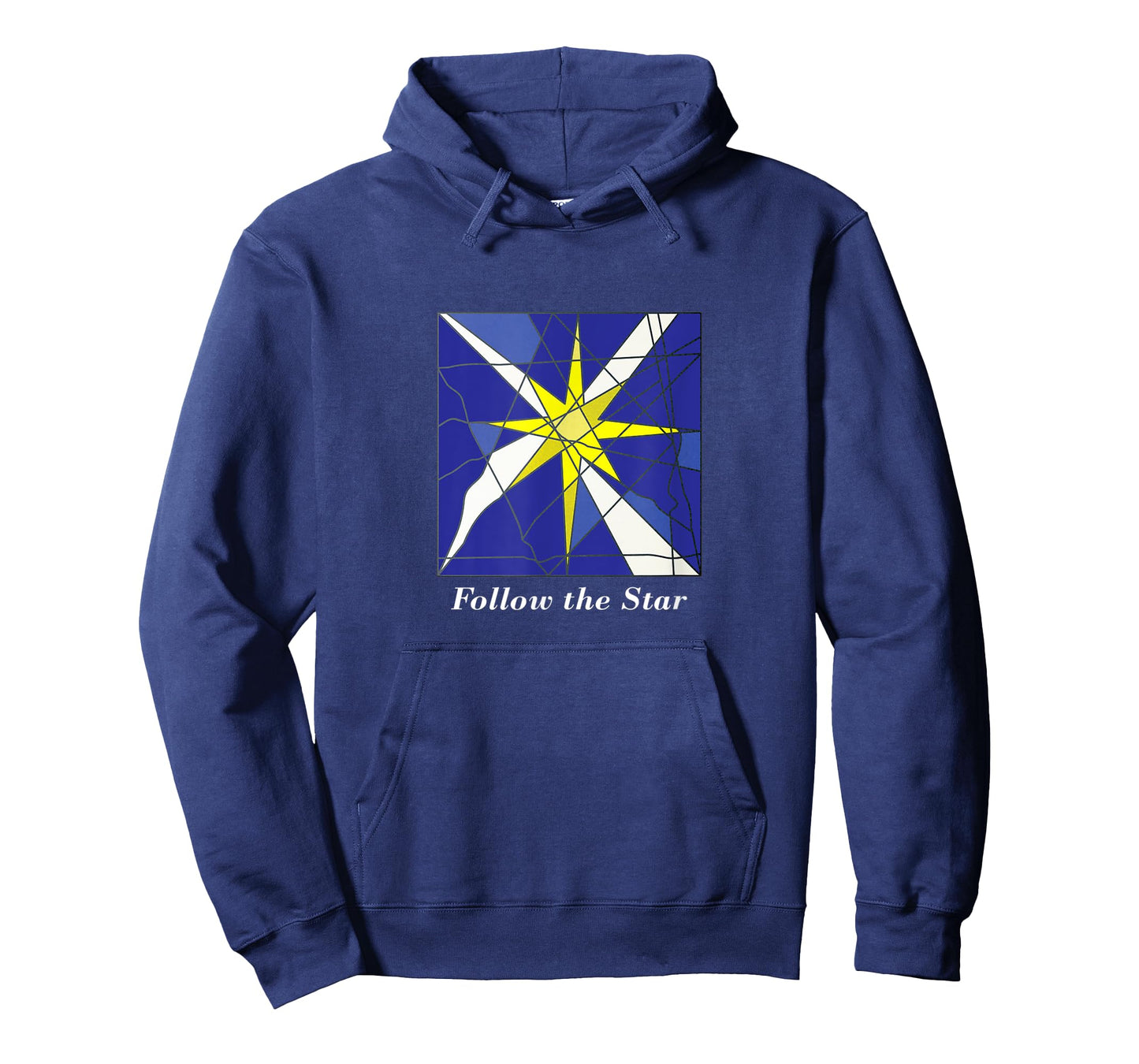 Stained Glass Style Star of Bethlehem Christmas T-Shirt