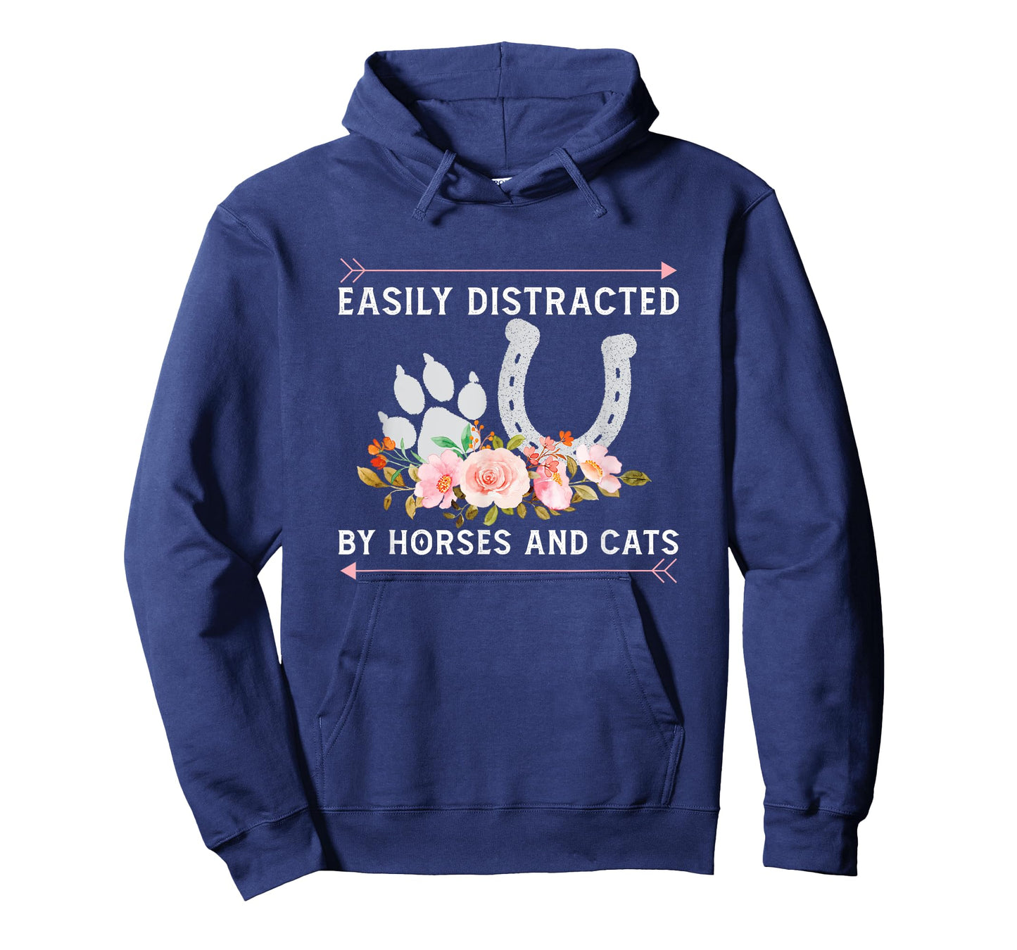 Easily Distracted By Horses And Cats Horse Lovers T-Shirt