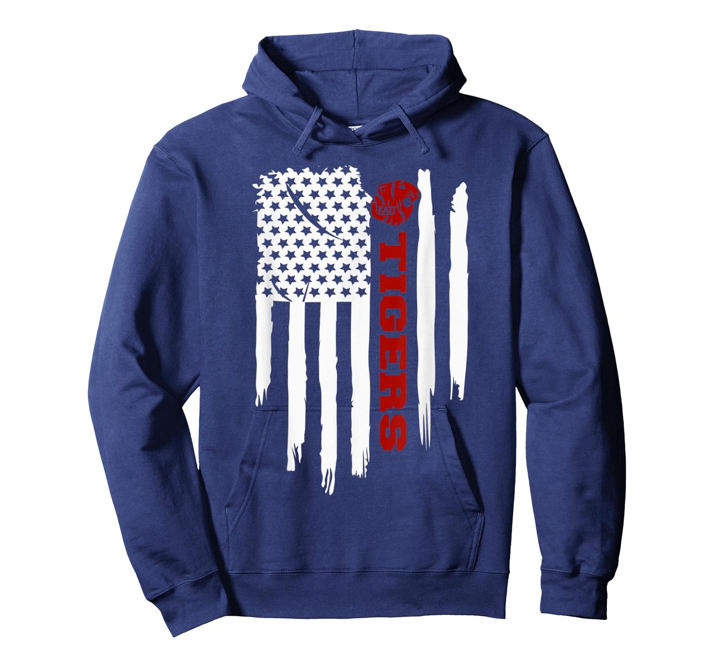 Katy Tigers, Katy, Texas American Flag T-Shirt for Women Kids Men