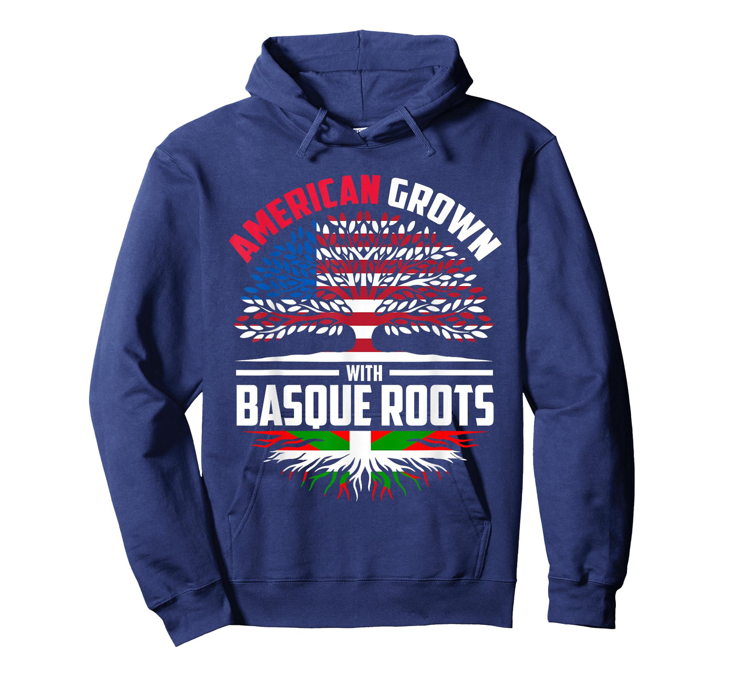 American Grown With Basque Roots Spain Born Flag Heritage T-Shirt
