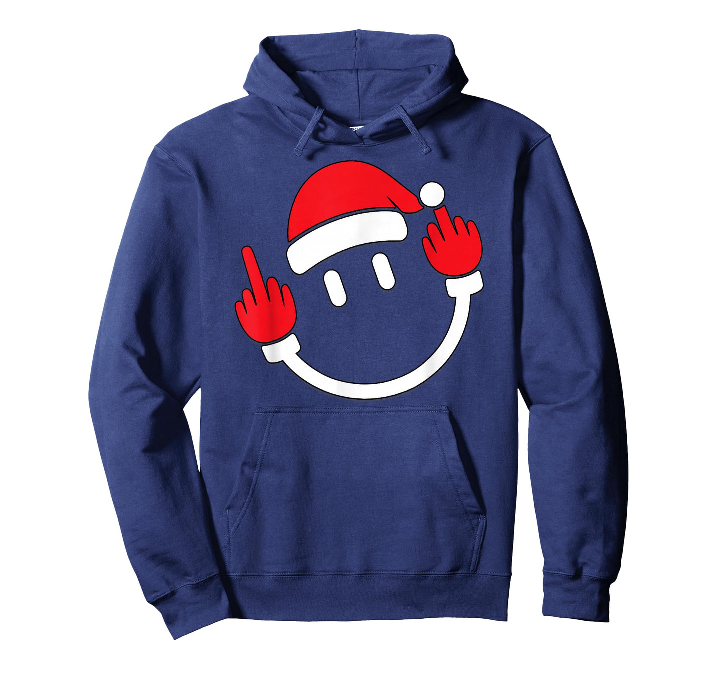 Santa Middle Finger Flip Off | Christmas Profanity Xmas T-Shirt