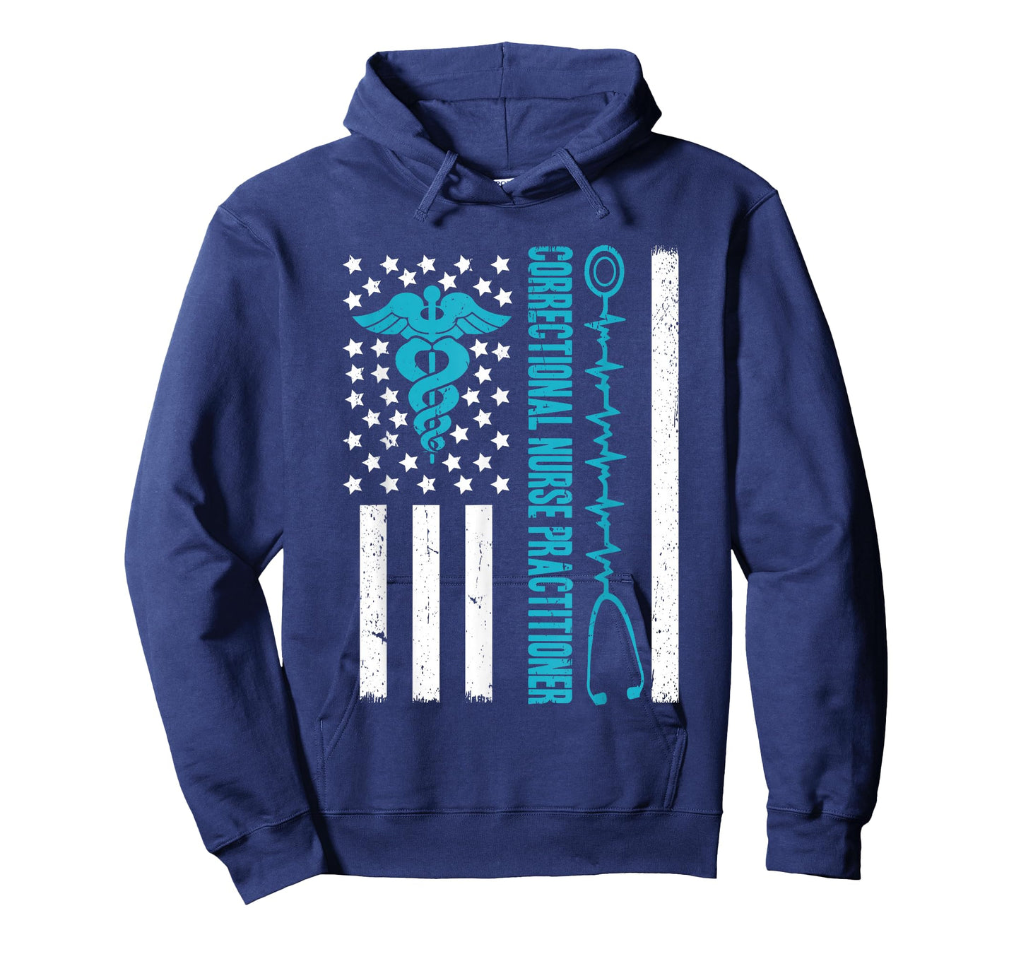 Correctional Nurse Practitioner Flag Stethoscope RN T-Shirt