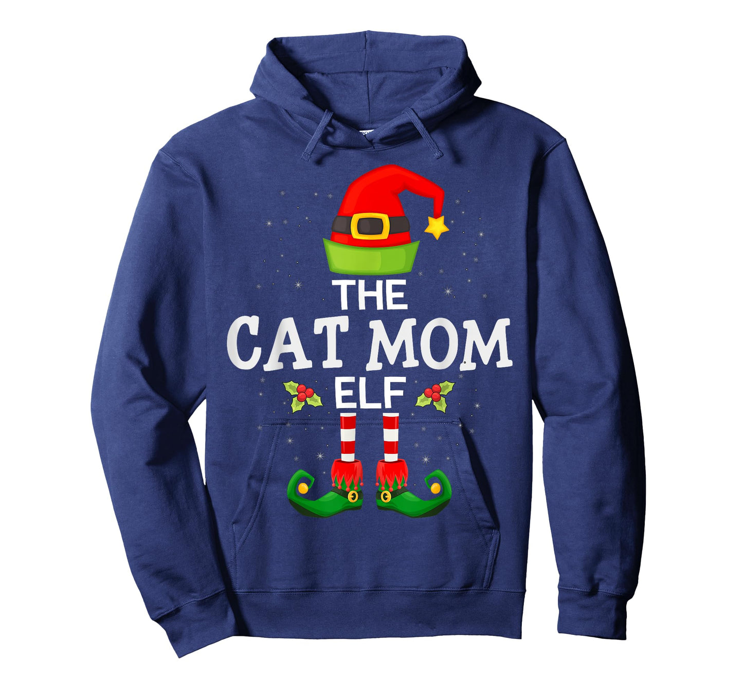 The Cat Mom Elf Christmas Family Matching Pajama T-Shirt