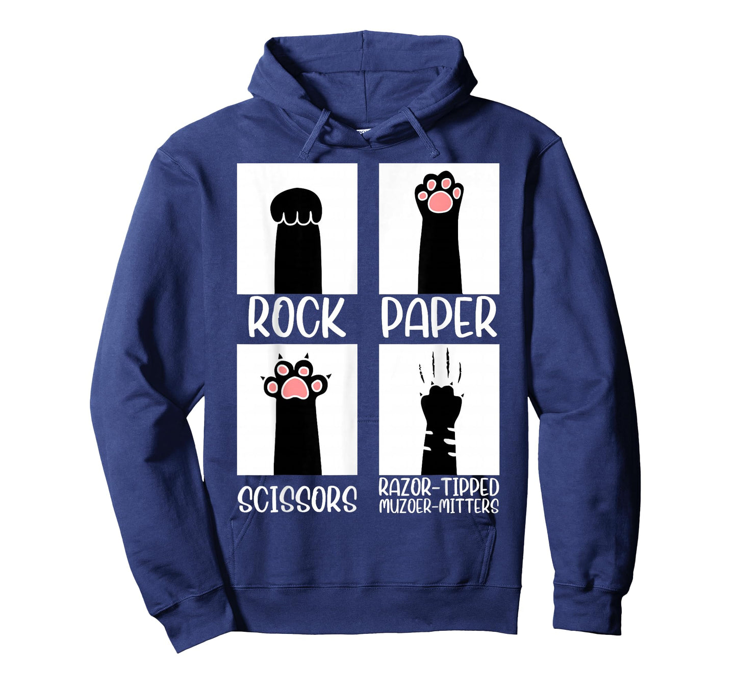 Rock Paper Scissors Hand Game Cute Paw Funny Cat Men Women T-Shirt