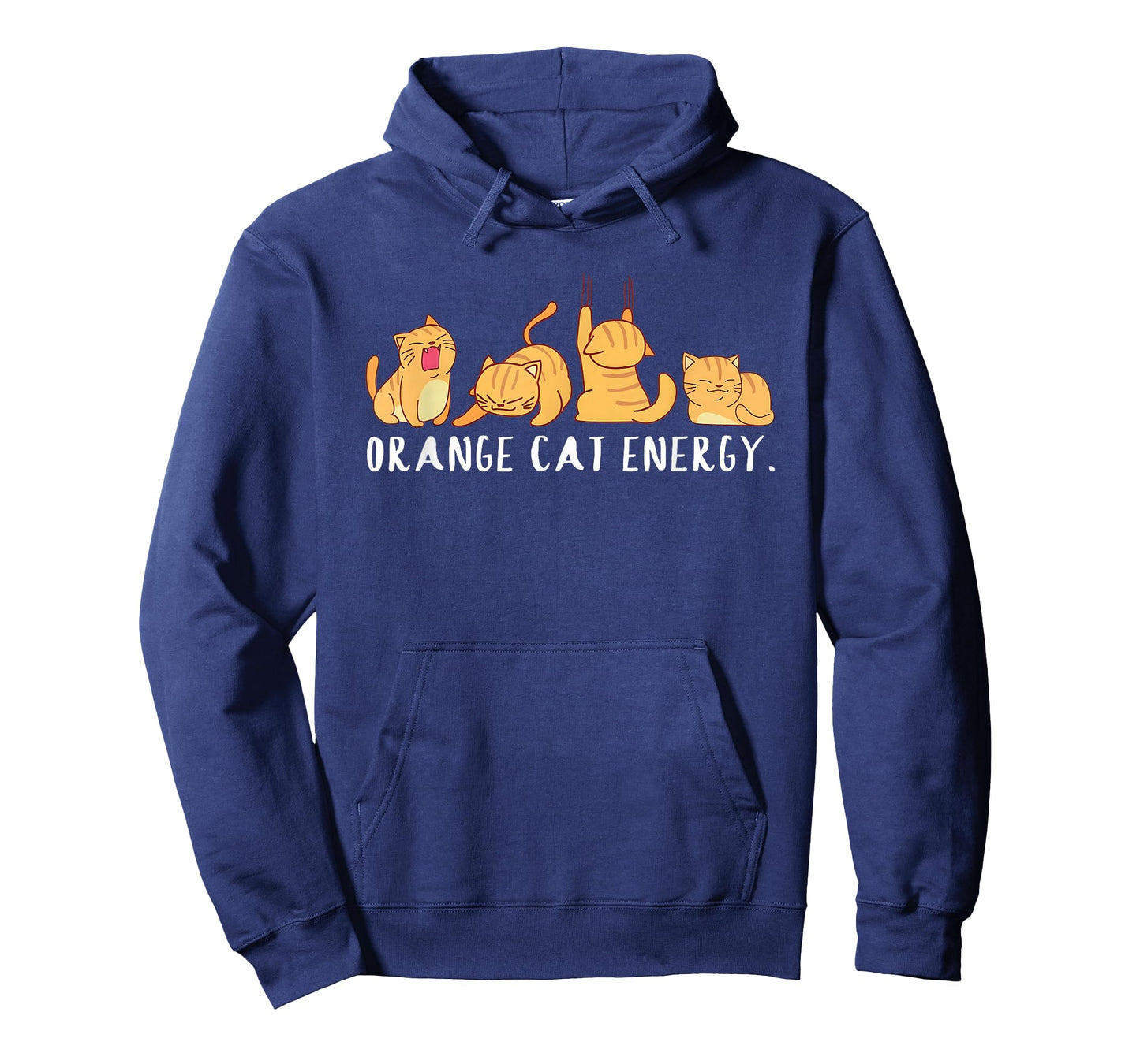 Orange Cat Energy Funny For Men Women T-Shirt