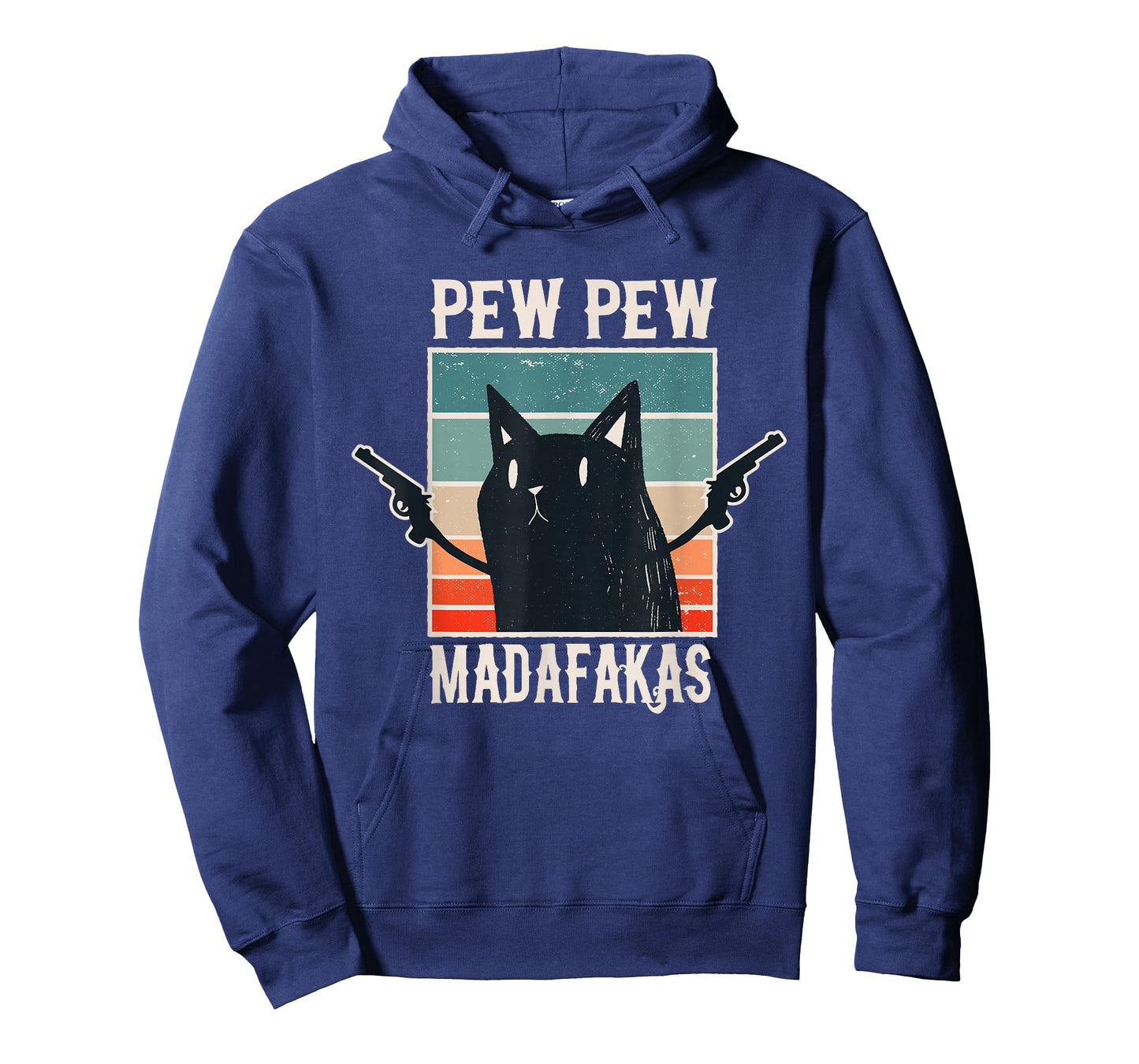 Cat Pew Pew Madafakas Retro Vintage Gift T-Shirt