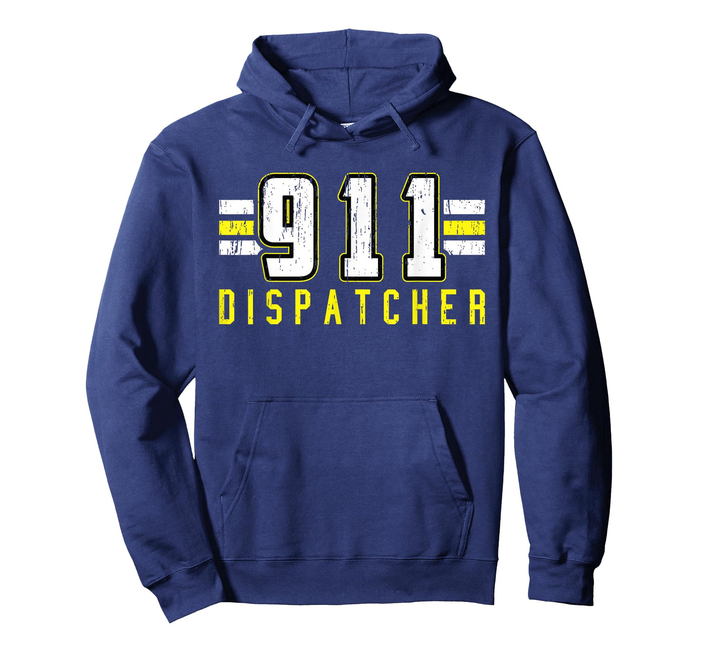 911 American Flag Dispatcher Thin Gold Line Operator T-Shirt