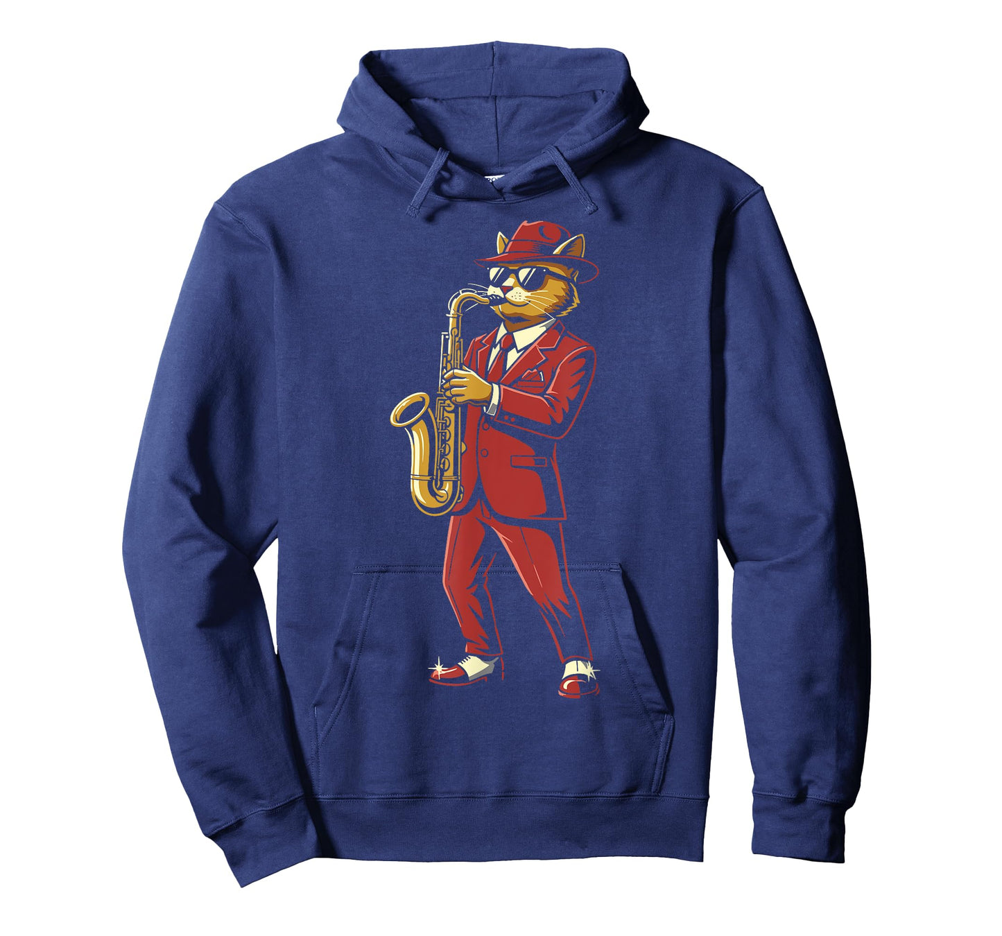 Cool Jazz Cat Saxophonist Cat Jazz Lover Funny Cat Musician T-Shirt