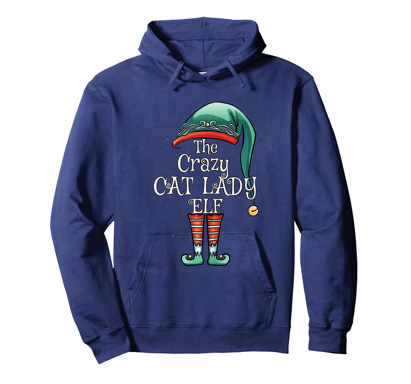 The Crazy Cat Lady Elf Matching Family Christmas Cat Lover T-Shirt