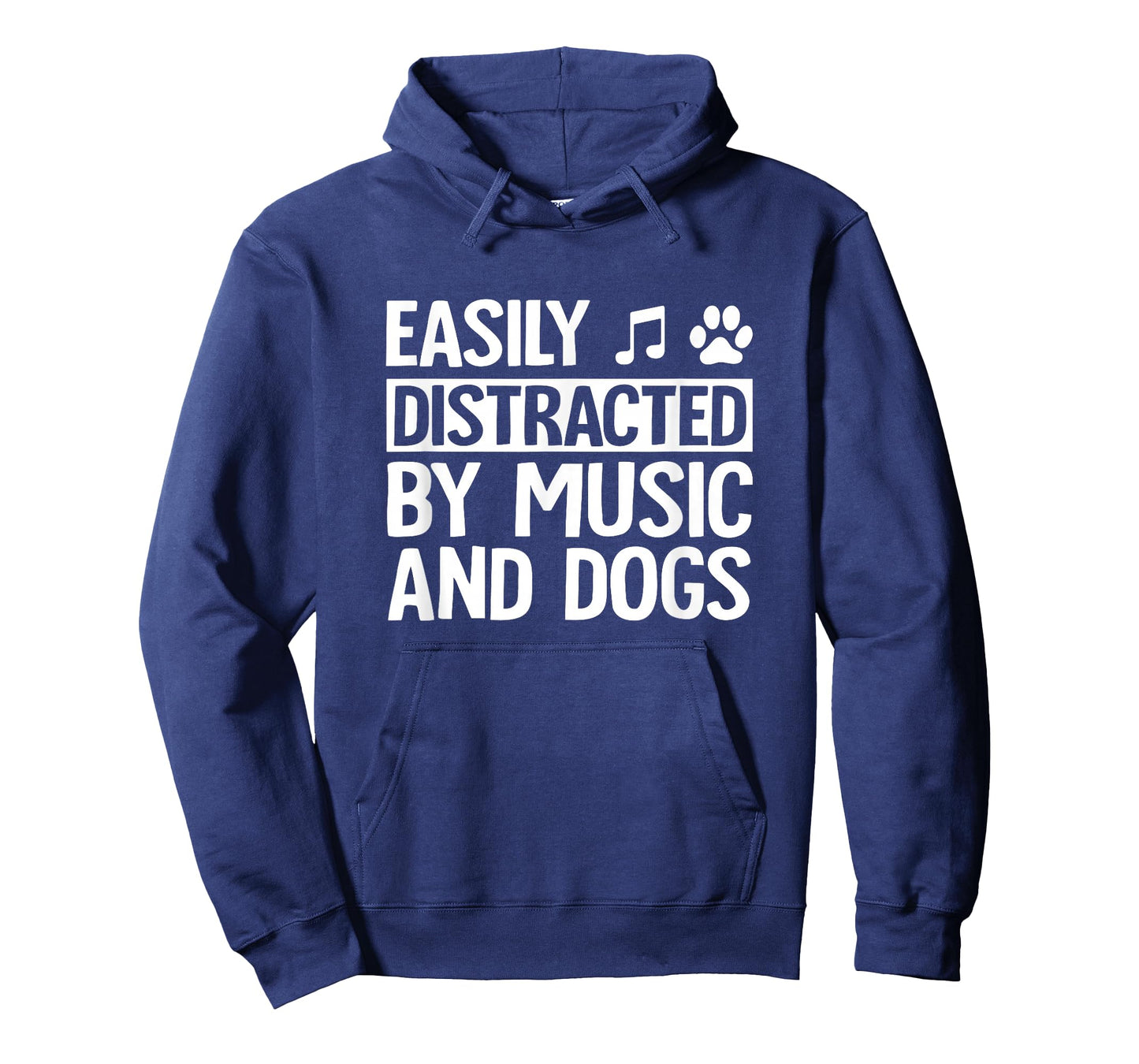 Easily Distracted by Music and Dogs Funny Musician T-Shirt