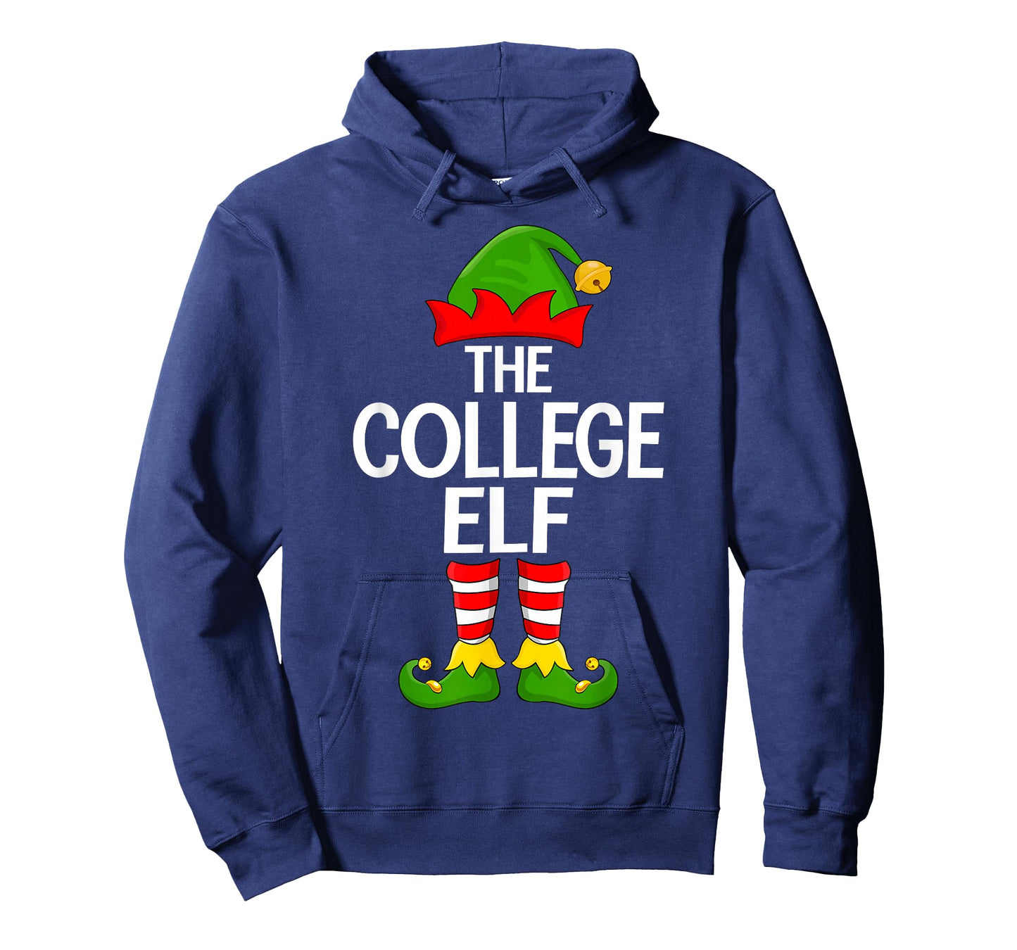 College Elf Xmas Matching Family Elf Squad Christmas T-Shirt