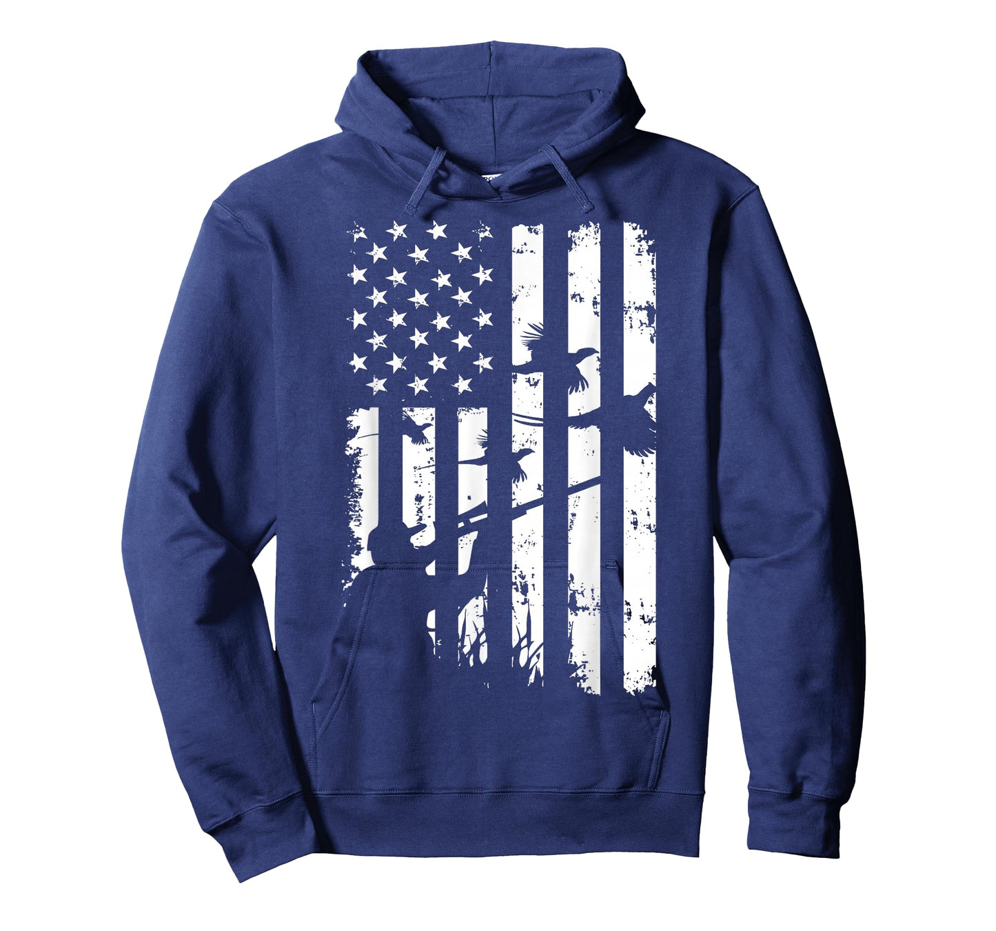 Cool Waterfowl American Vintage USA Flag Pheasant Hunting T-Shirt