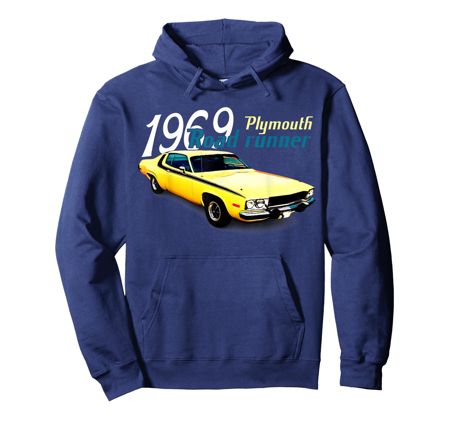 1969 69 Roadrunner Classic Vintage Old Car USA Flag T-Shirt