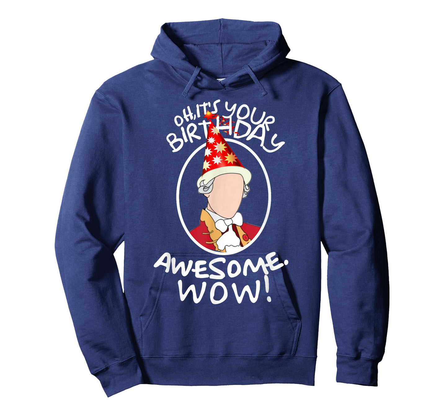 A. HAM Musical Humor T-Shirt - Oh Its Your Birthday, Awesome! Wow! - Unisex-Adults - Black - Small - Short Sleeve - Classic Fit