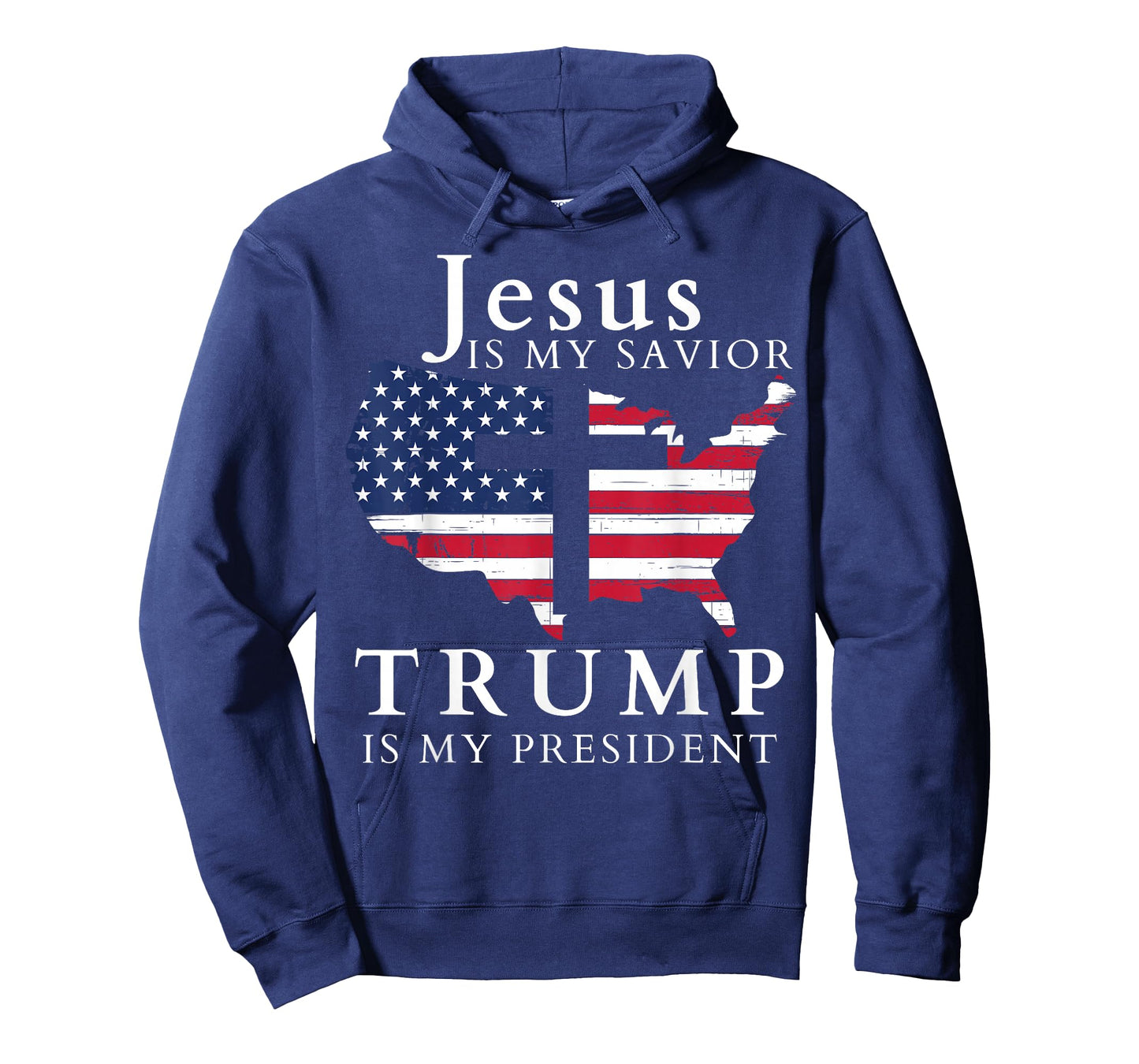 Jesus is My Savior Trump is My President, USA Flag and Cross T-Shirt