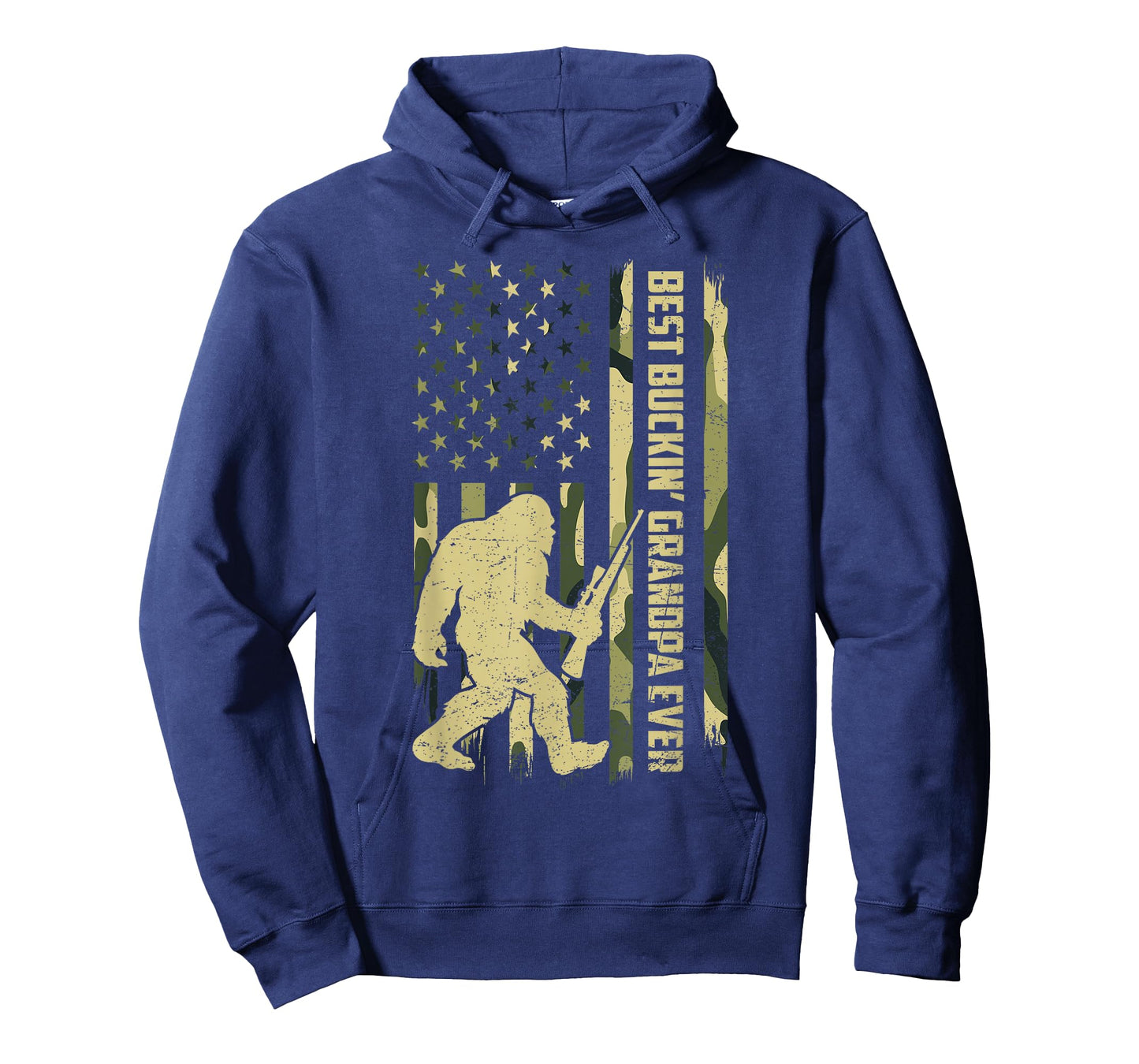 Best Buckin' Grandpa Ever US Camouflage Bigfoot Deer Hunting T-Shirt