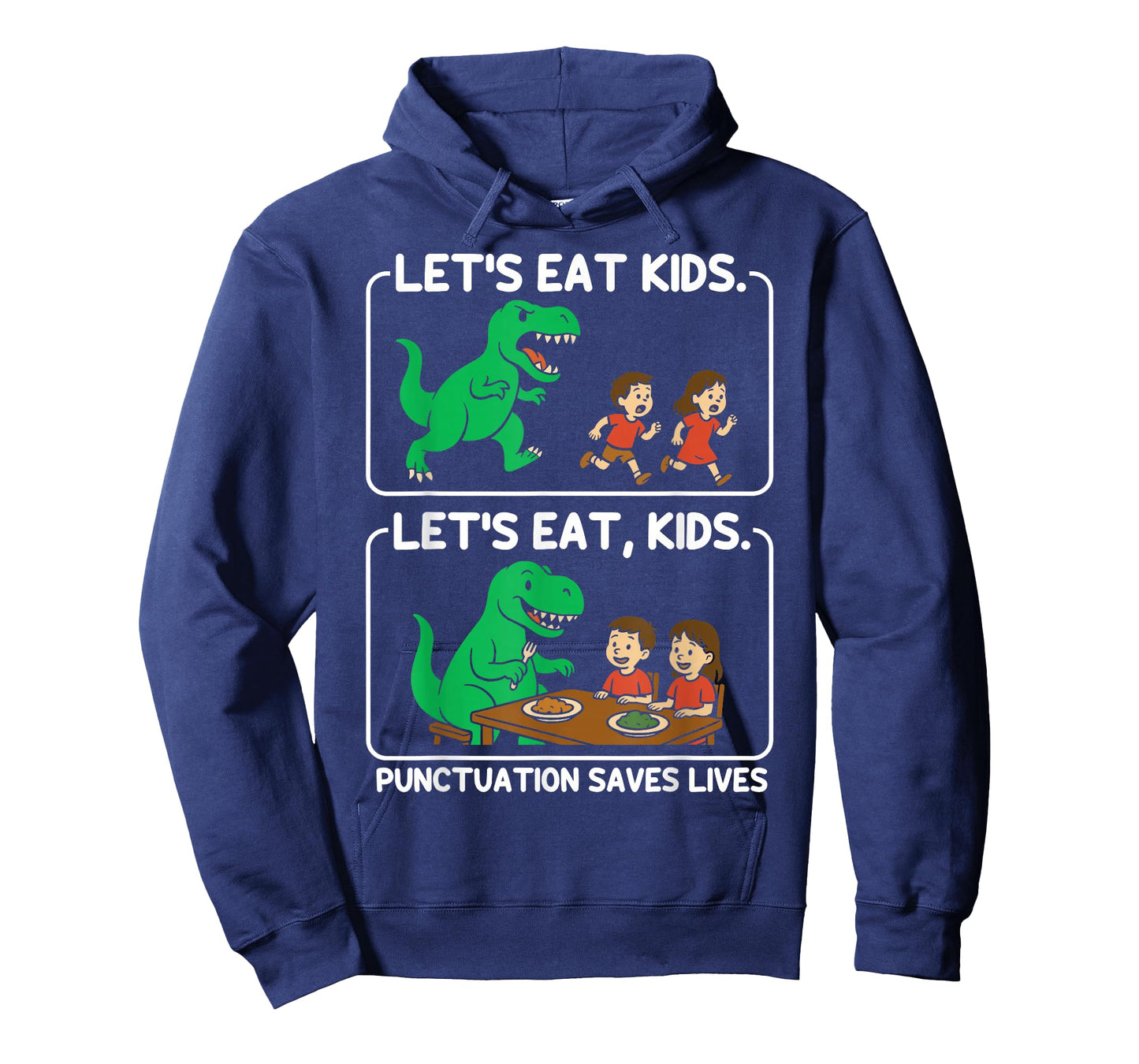 Let's Eat Kids Punctuation Saves Lives Funny Grammar T-Shirt