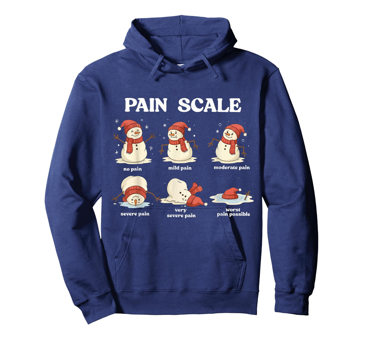 Pain Scale Snowman Nurse Christmas Xmas Snow Pajamas Holiday T-Shirt