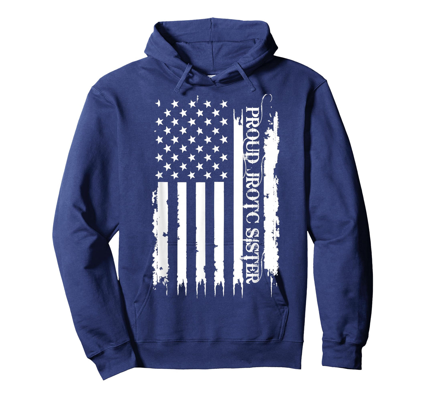 Proud JROTC Sister United States Distressed w US Flag T-Shirt