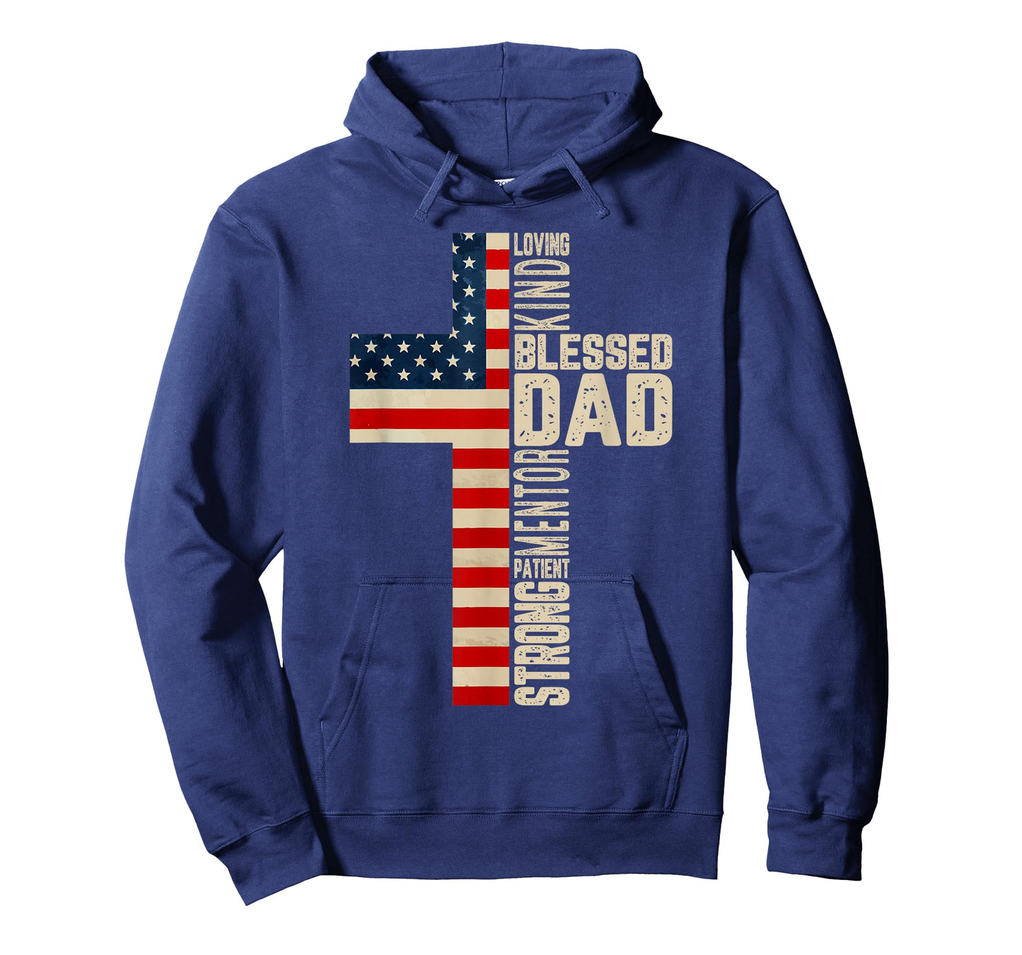 Blessed Dad Christian Gift from Daughter Son Jesus Patriotic T-Shirt