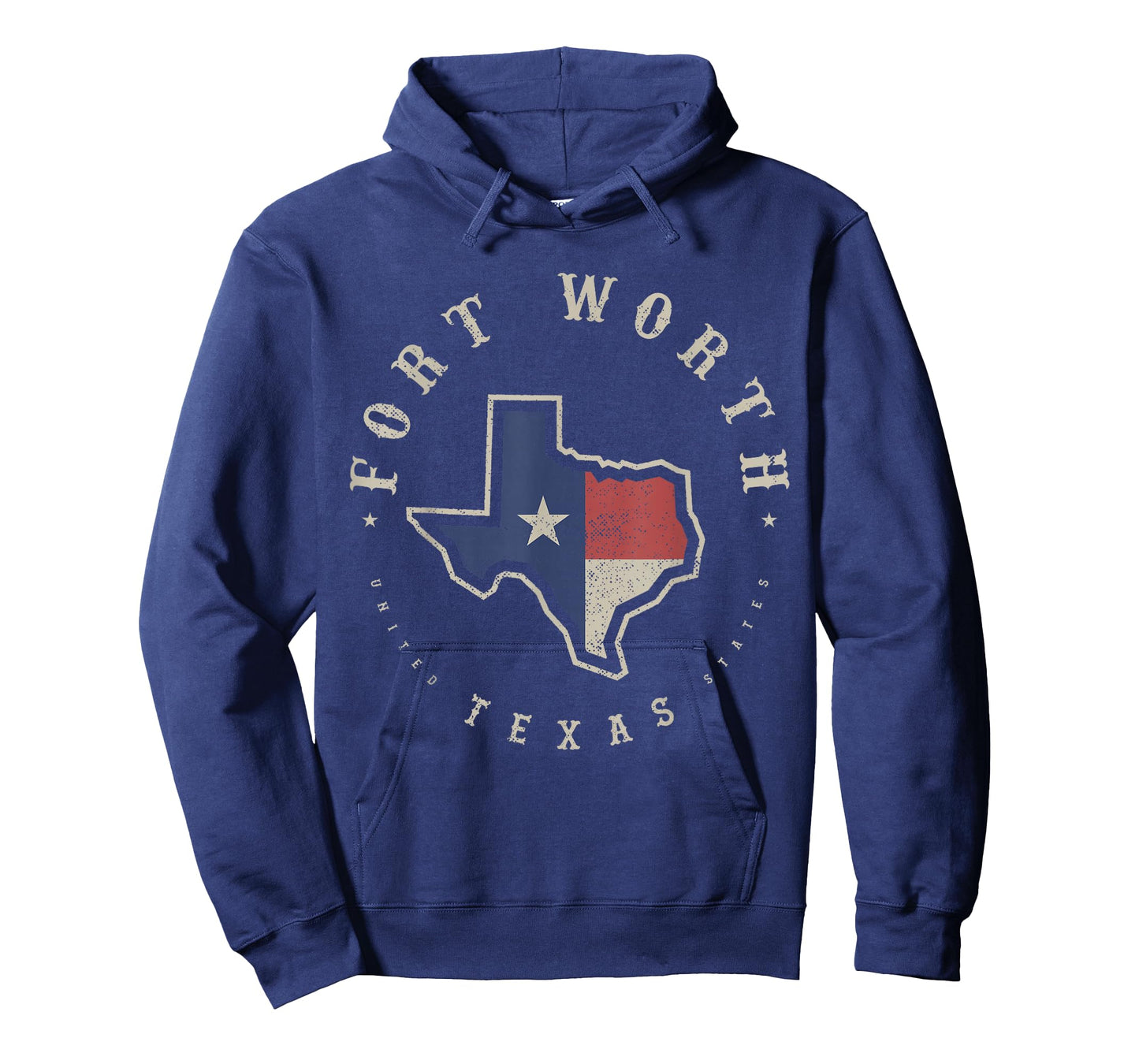 Vintage Fort Worth Texas State Flag Map Souvenir Gift T-Shirt