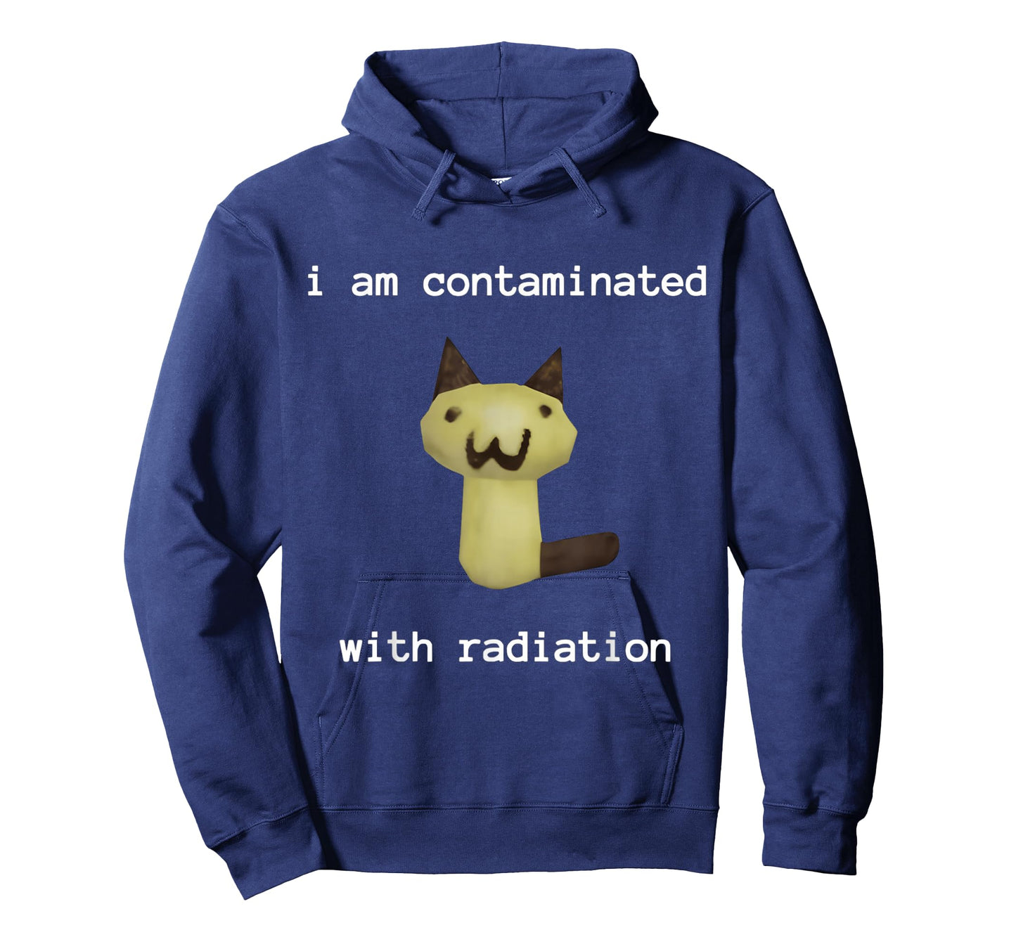 I Am Contaminated with Radiation FUNNY Unisex T-Shirt, Black, Small, Short Sleeve, Classic Fit, Polyester, Cartoon, Vintage, Unique Humorous Theme, Festive Design