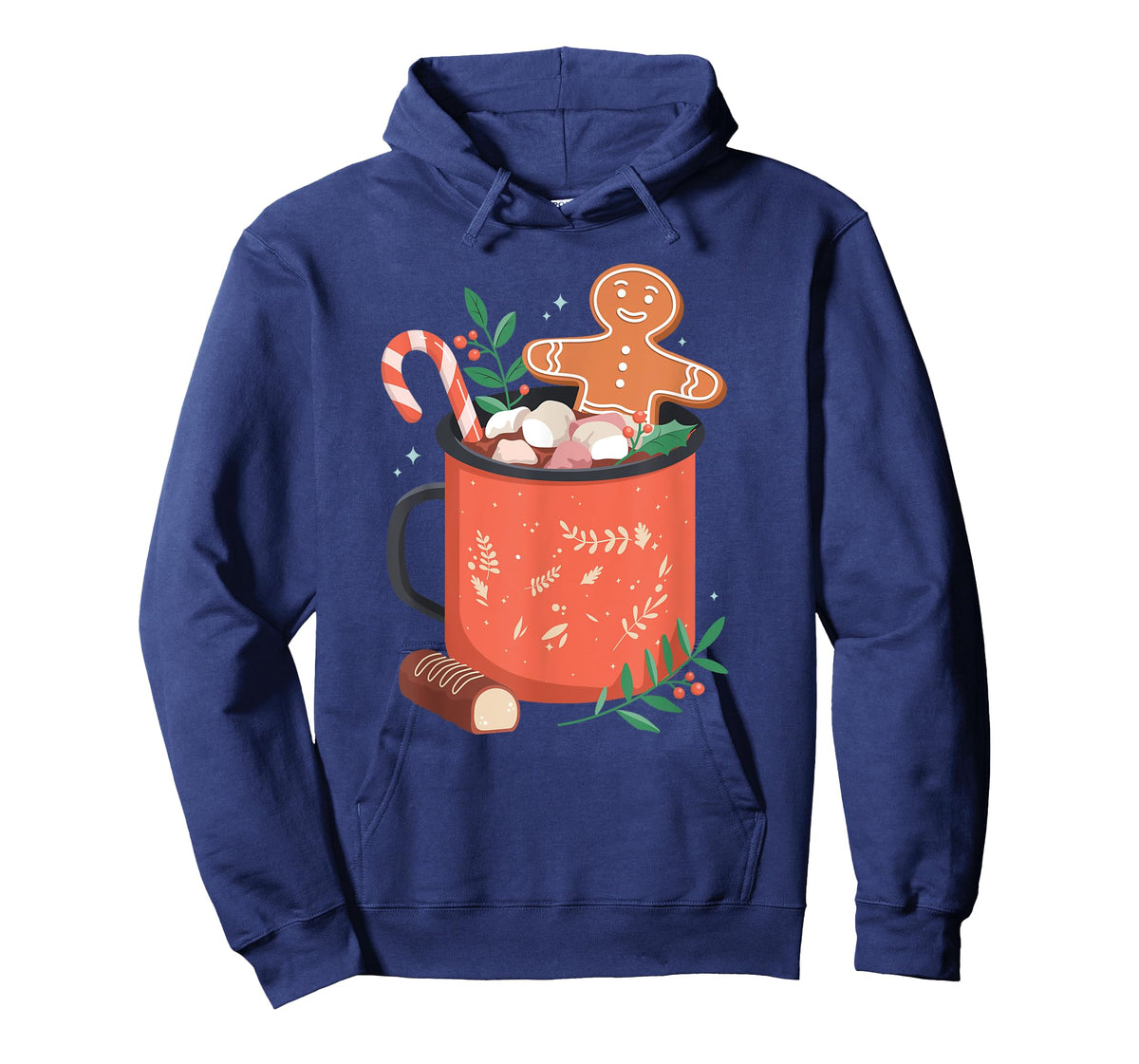 Hot Cocoa Mug Gingerbread Cookie Xmas Christmas Holiday T-Shirt