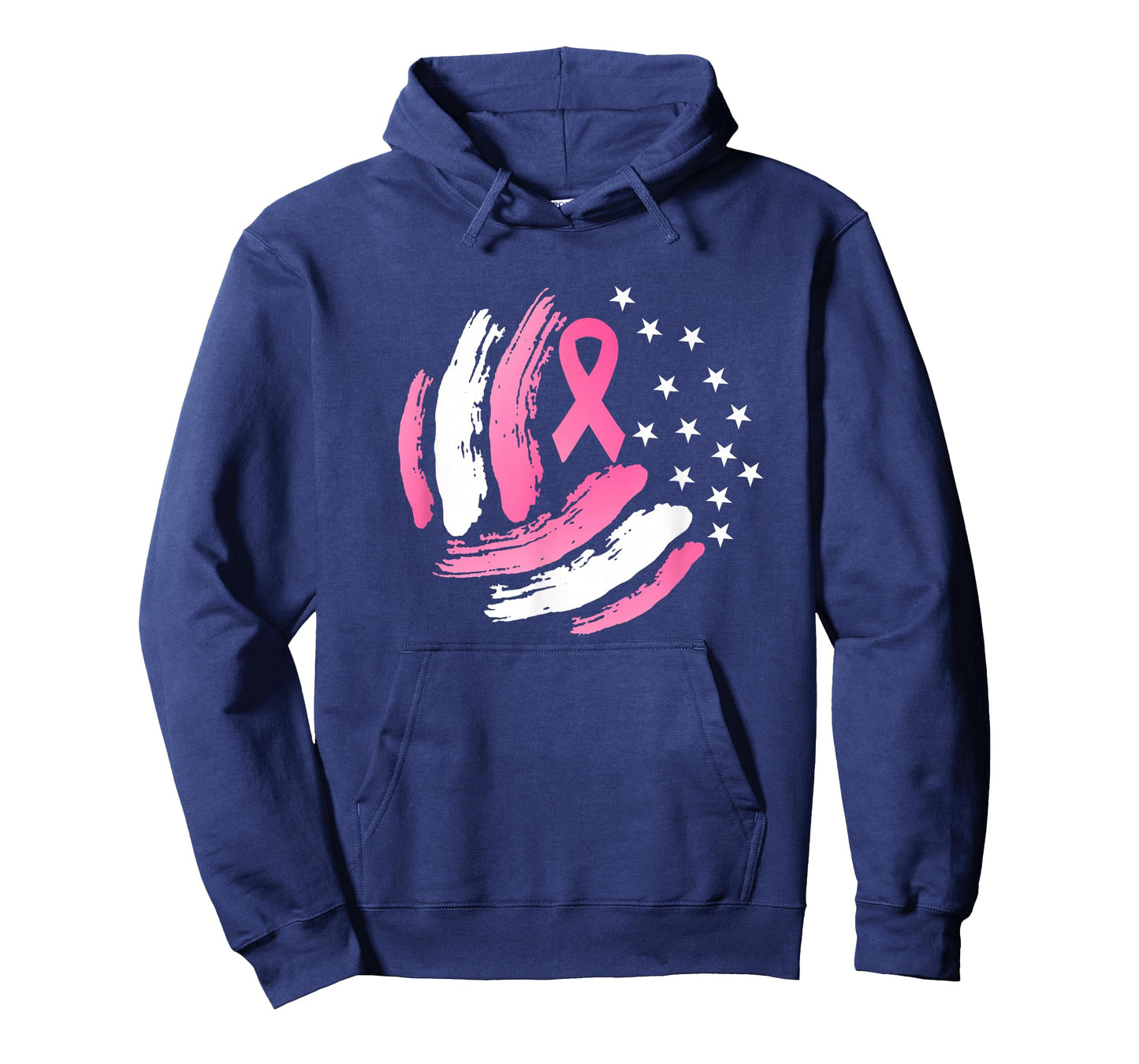 Volleyball Pink Ribbon Breast Cancer Awareness Gift USA Flag T-Shirt