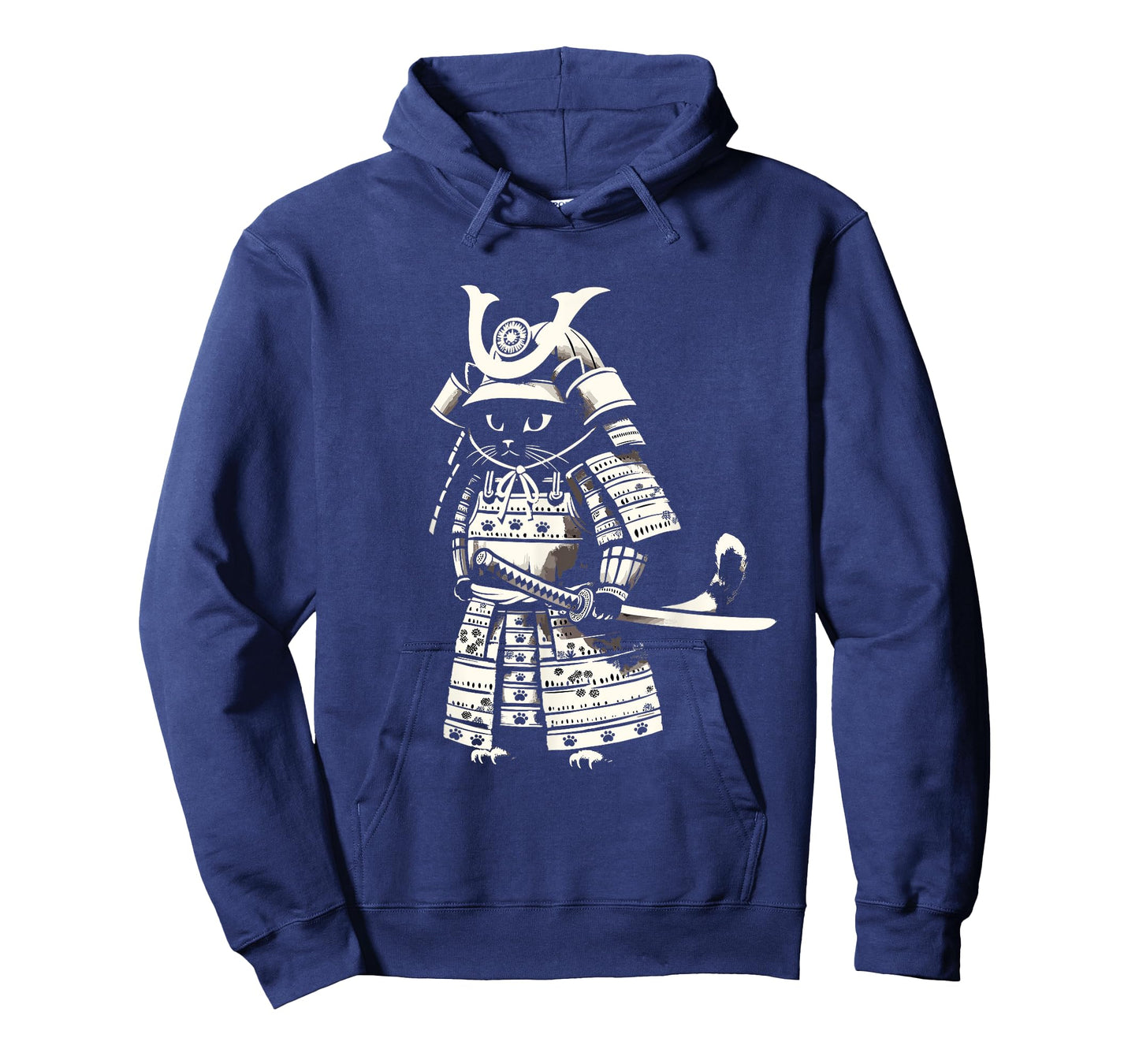 Kawaii Cat Anime Japanese Retro Samurai Novelty Funny Cat T-Shirt
